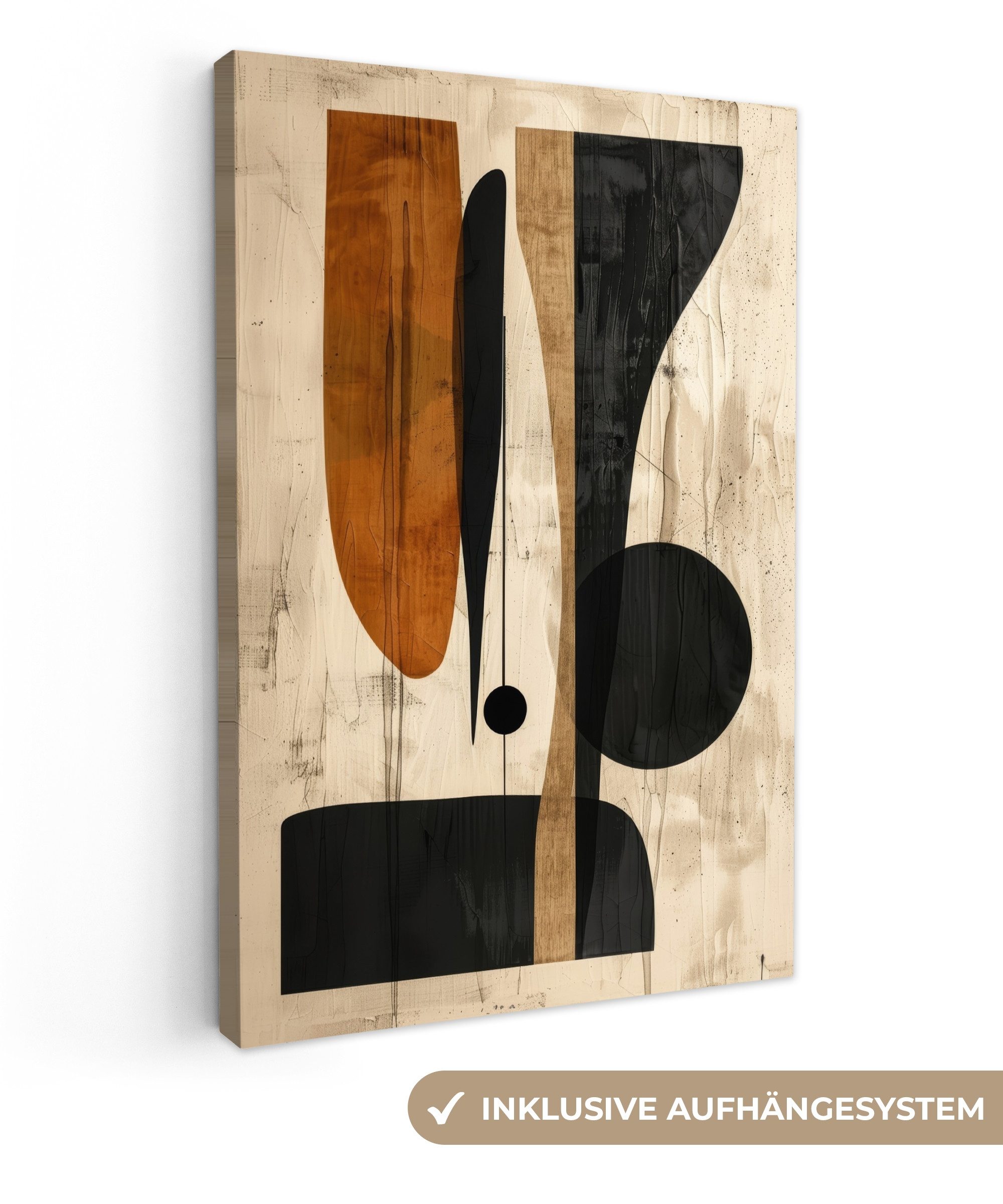 OneMillionCanvasses® Leinwandbild Abstrakt - Kunst - Formen - Modern, Fotodruck (1 St), Leinwand Canvas Wandbild, Wanddekoration 20x30 cm