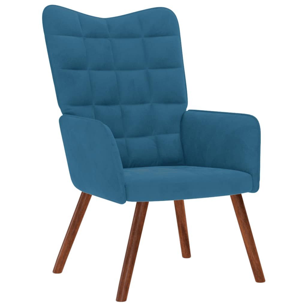 vidaXL Sessel Relaxsessel Blau Samt