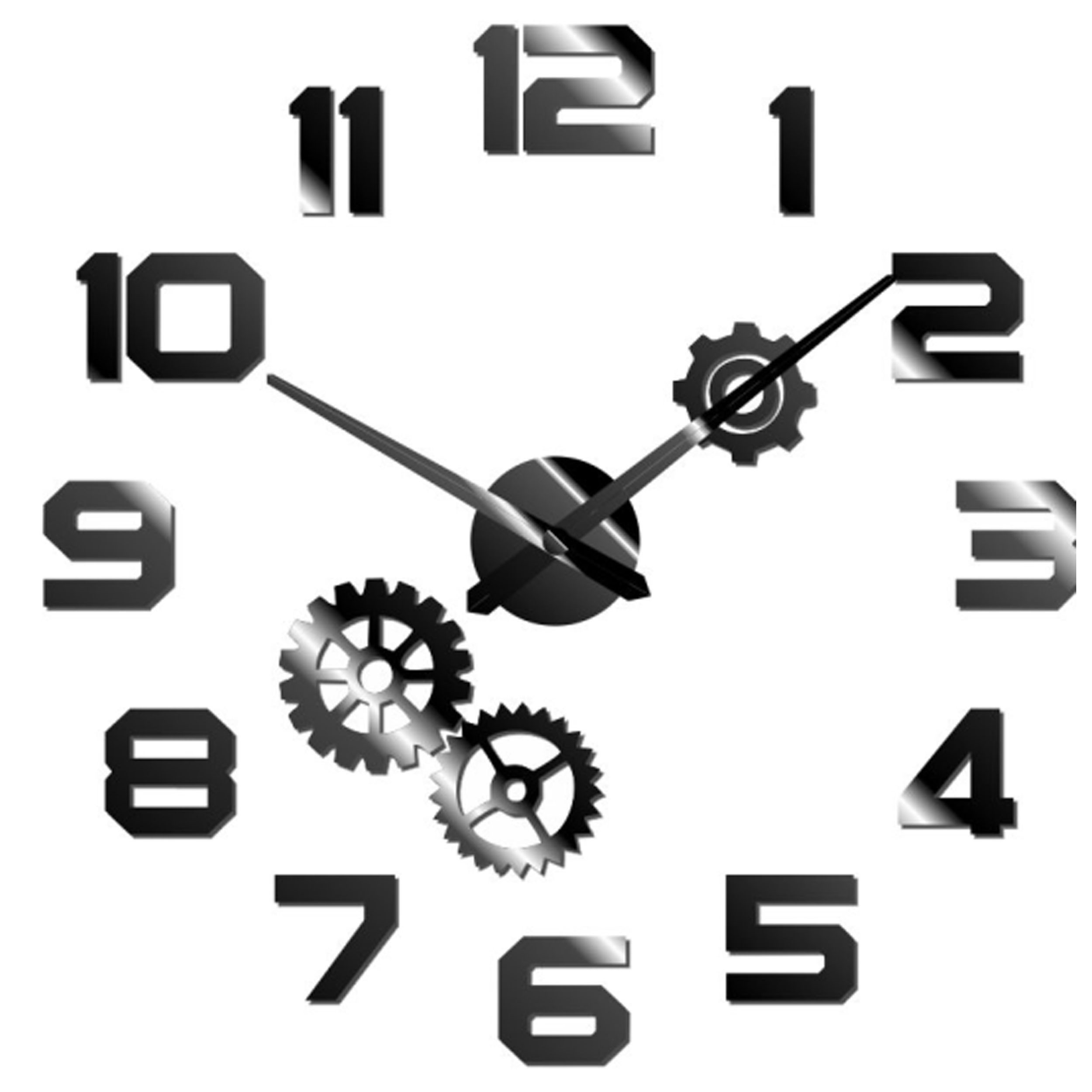 Miraval Wanduhr Miraval DIY Wanduhr Schwarz Ø 119 mm
