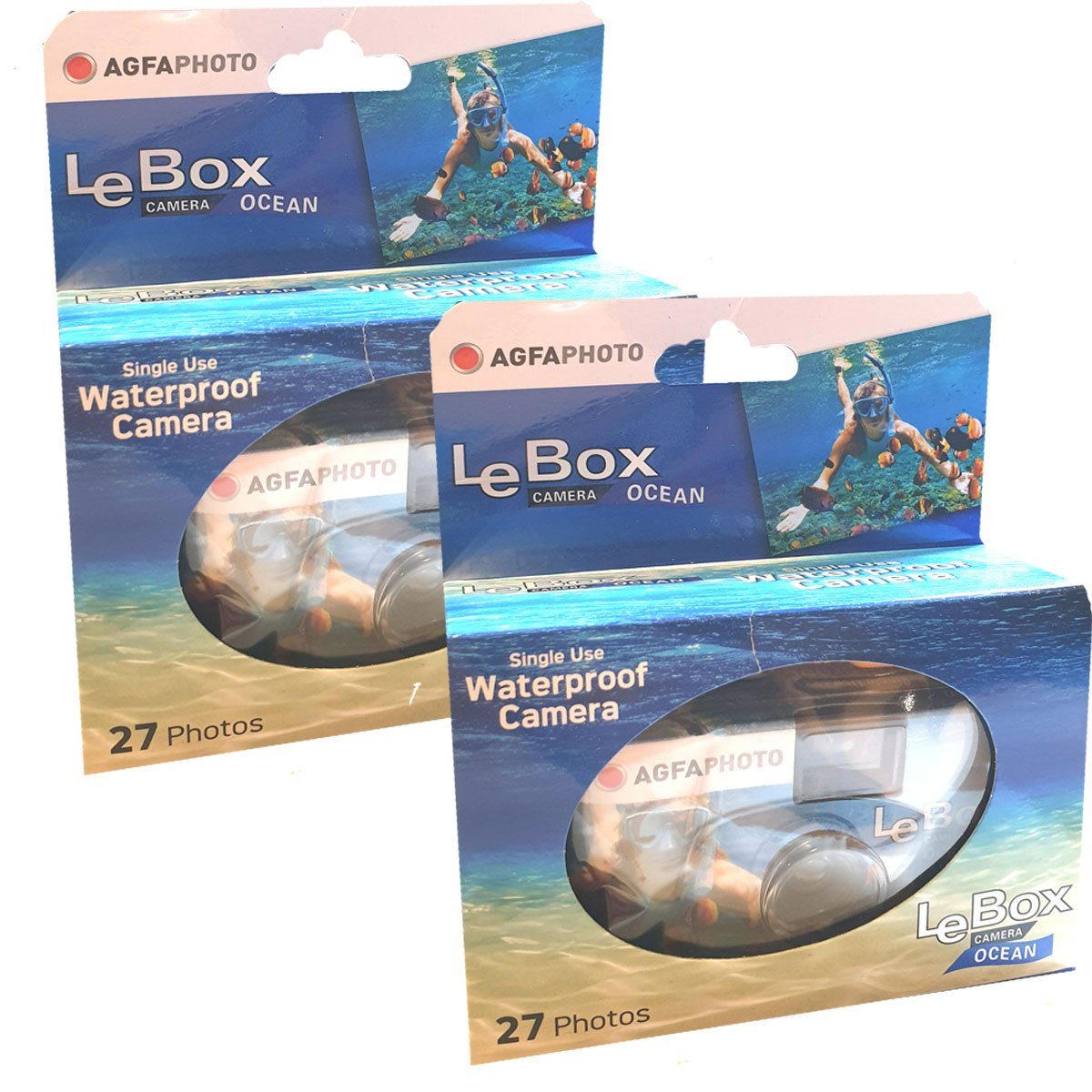 AgfaPhoto 2x Einwegkamera Agfa LeBox Ocean Einwegkamera