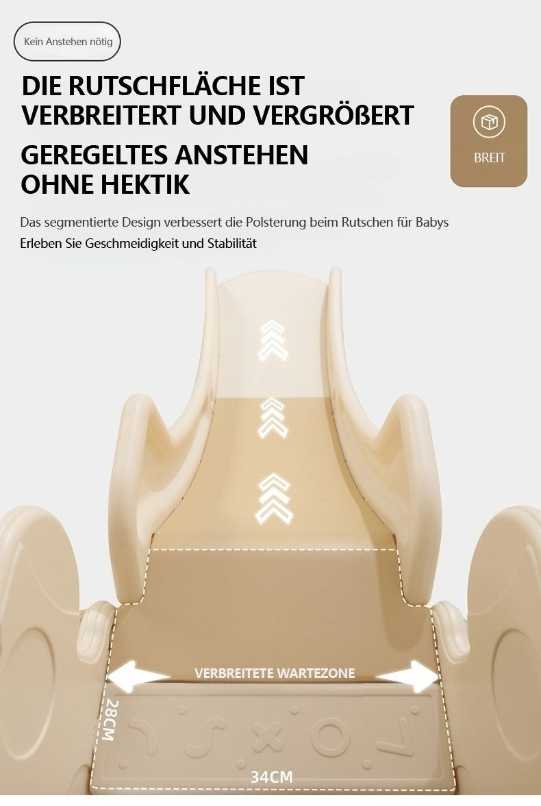 habeig Indoor Slide 4-in-1 Multifunctional Children's Slide with Swing, Foldable, Extremely Stable