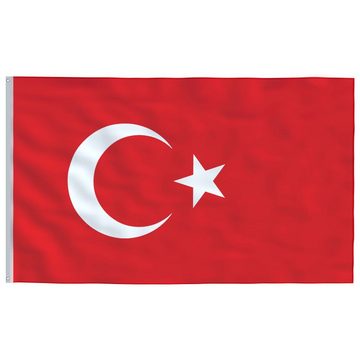 vidaXL Fahne Flagge der Türkei mit Mast 5,55 m Aluminium