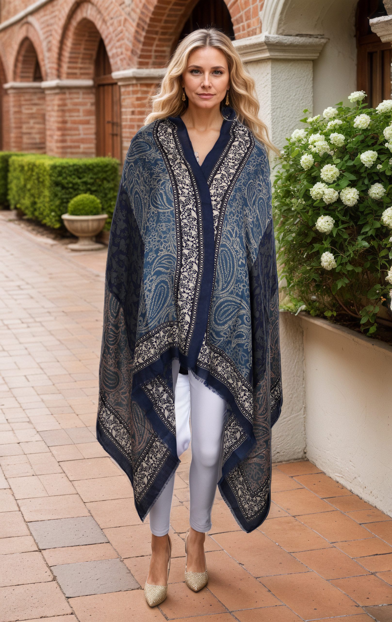 MIRROSI Modeschal Weich XXL ca.85x180cm Schal Bohemian Style, (Kollektion Herbst/Winter 2025), Damen Halstuch ideal für Herbst und Winter oder Ganzesjahr – Bild 5 von 5