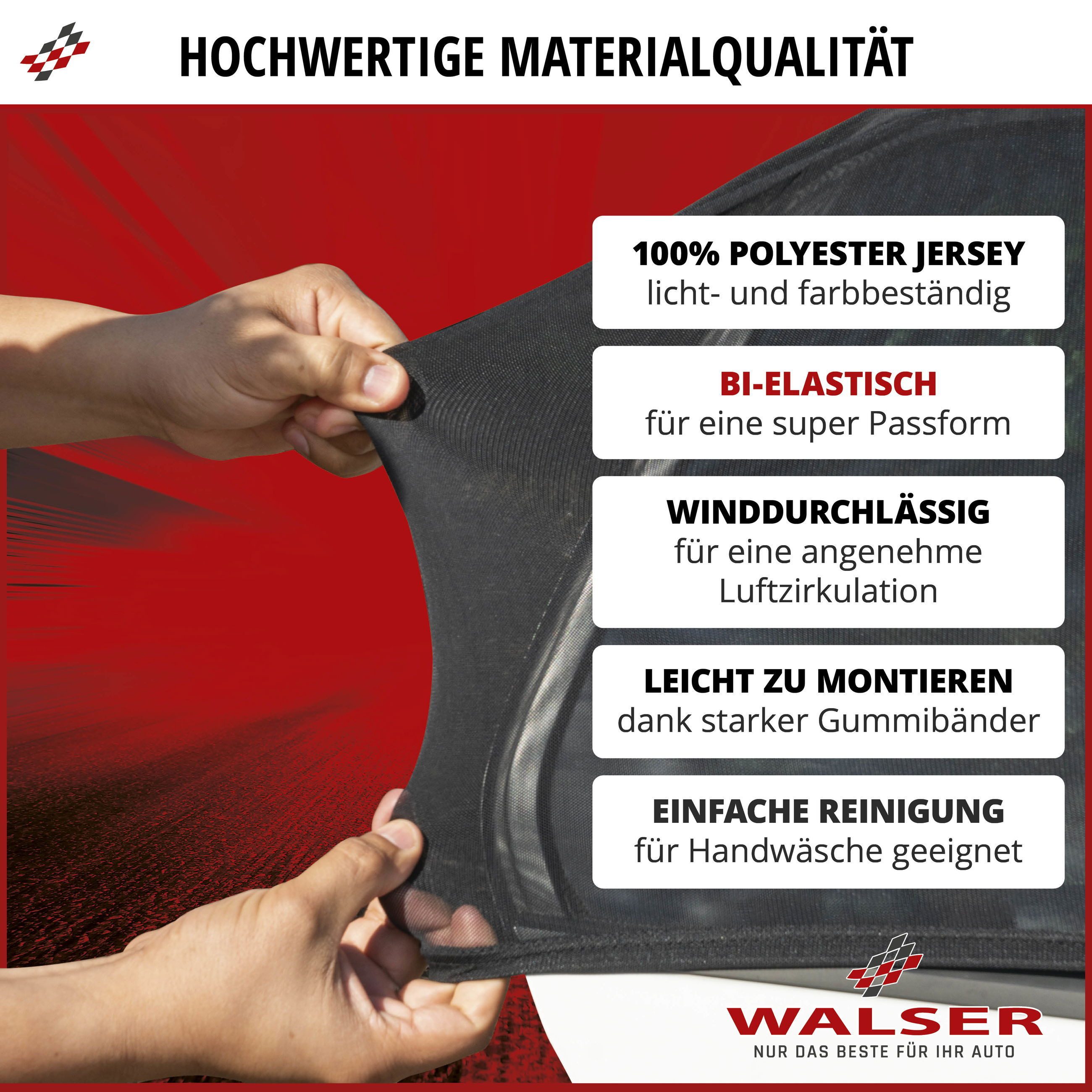 WALSER Autosonnenschutz Sonnenschutz window sock BE, (2-St., 2 Stück) – Bild 5 von 5