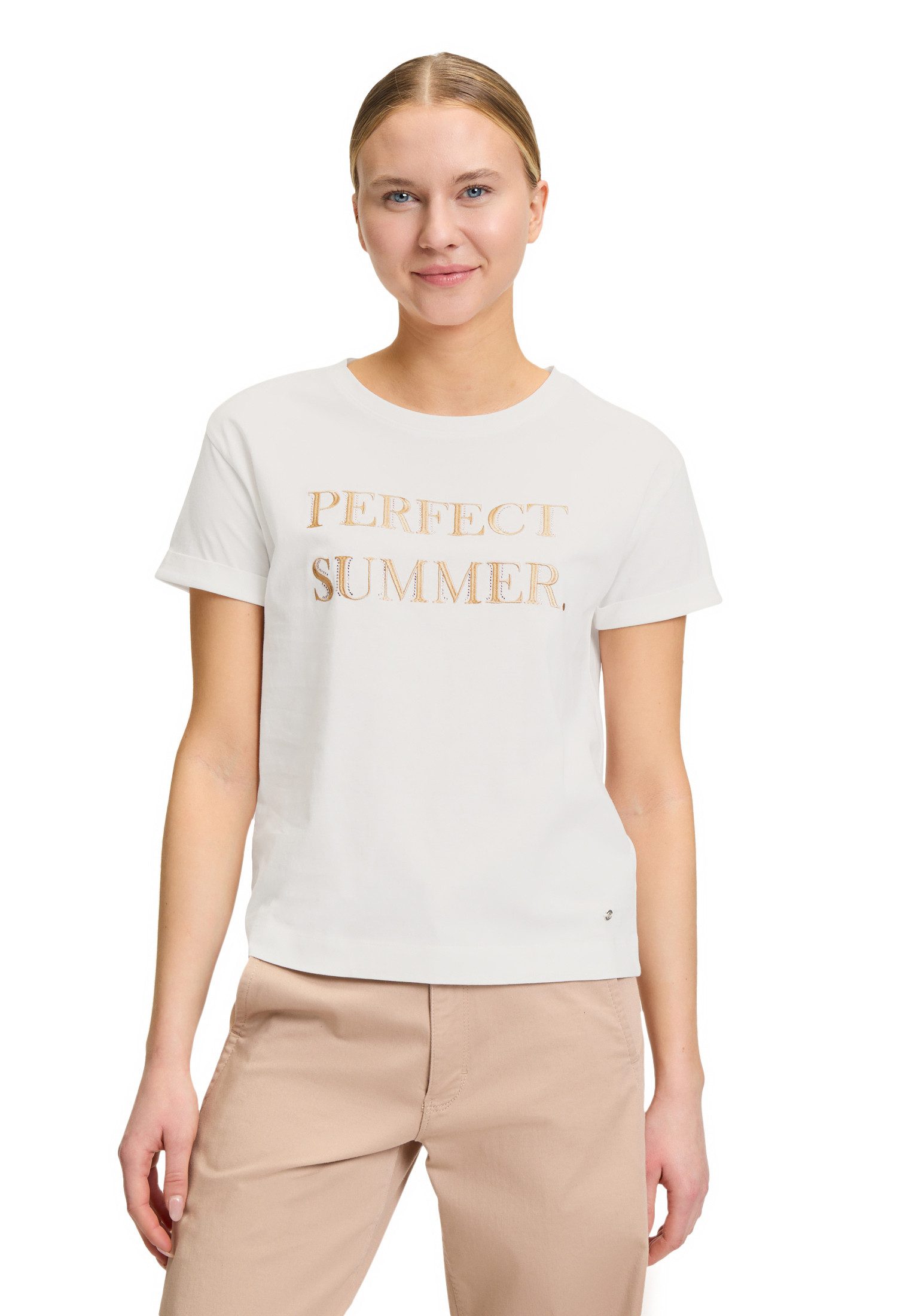 Kurzarmshirt Betty & Co Casual-Shirt mit Strass