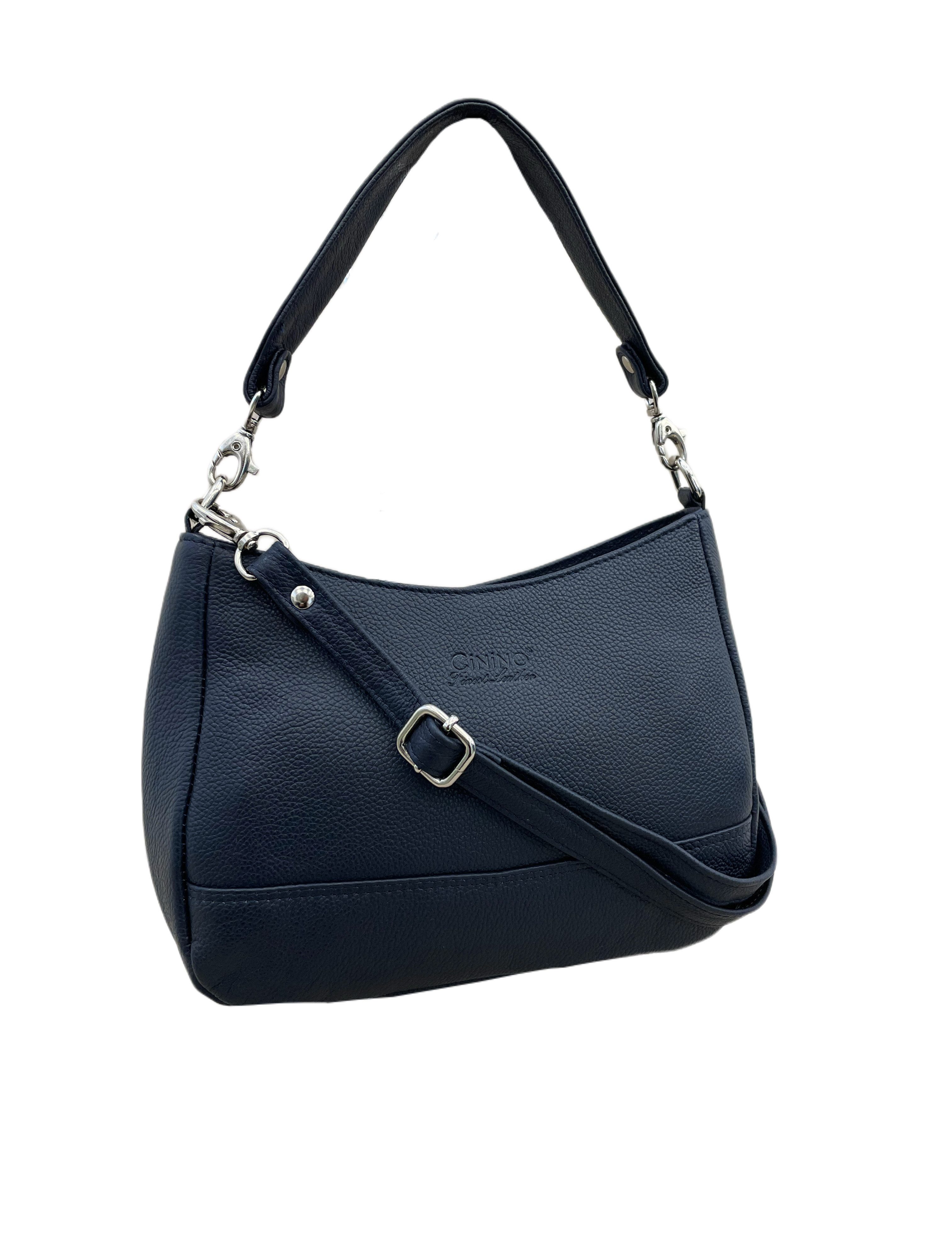 Cinino Handtasche AMINA, Ledertasche Kurzgrifftasche mit langem verstellbar günstig online kaufen