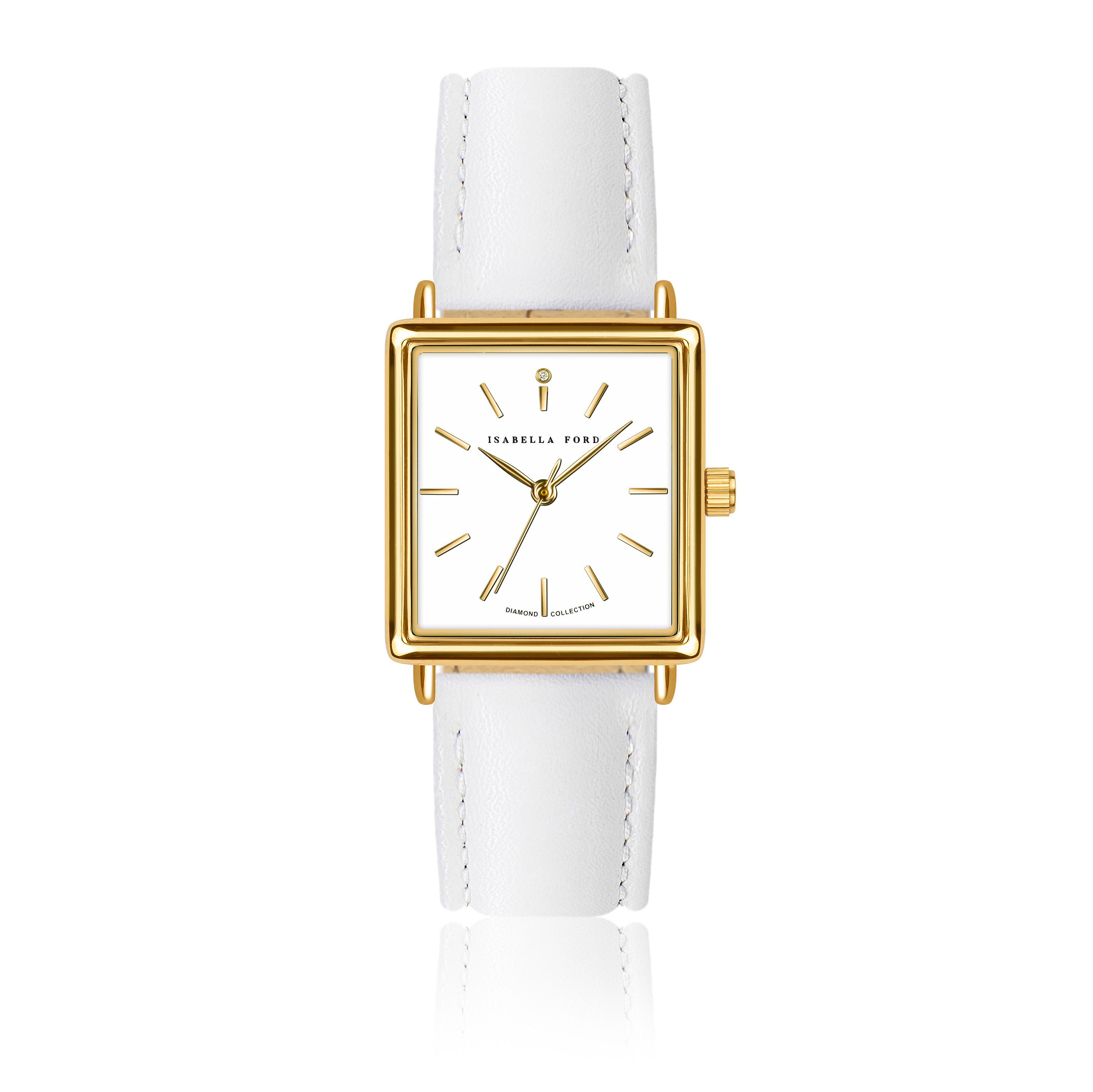 ISABELLA FORD Quarzuhr FD5-S098G Charlotte White Leather