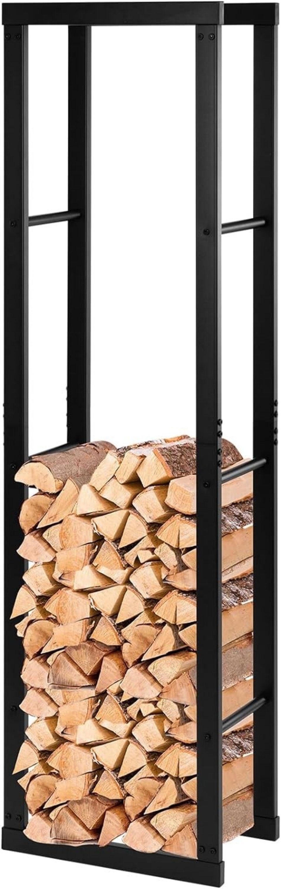 EUGAD Kaminholzregal, BxTxH:40x25x150 cm, (1-St), Innen Außen aus Metall für Kaminholz