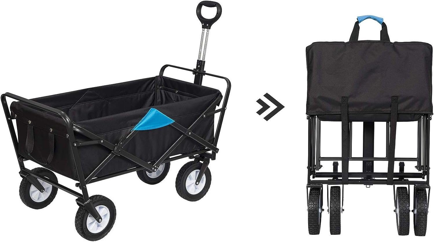 EUGAD Bollerwagen (1-tlg), faltbar klappbar belastbar bis 80kg PP-Räder