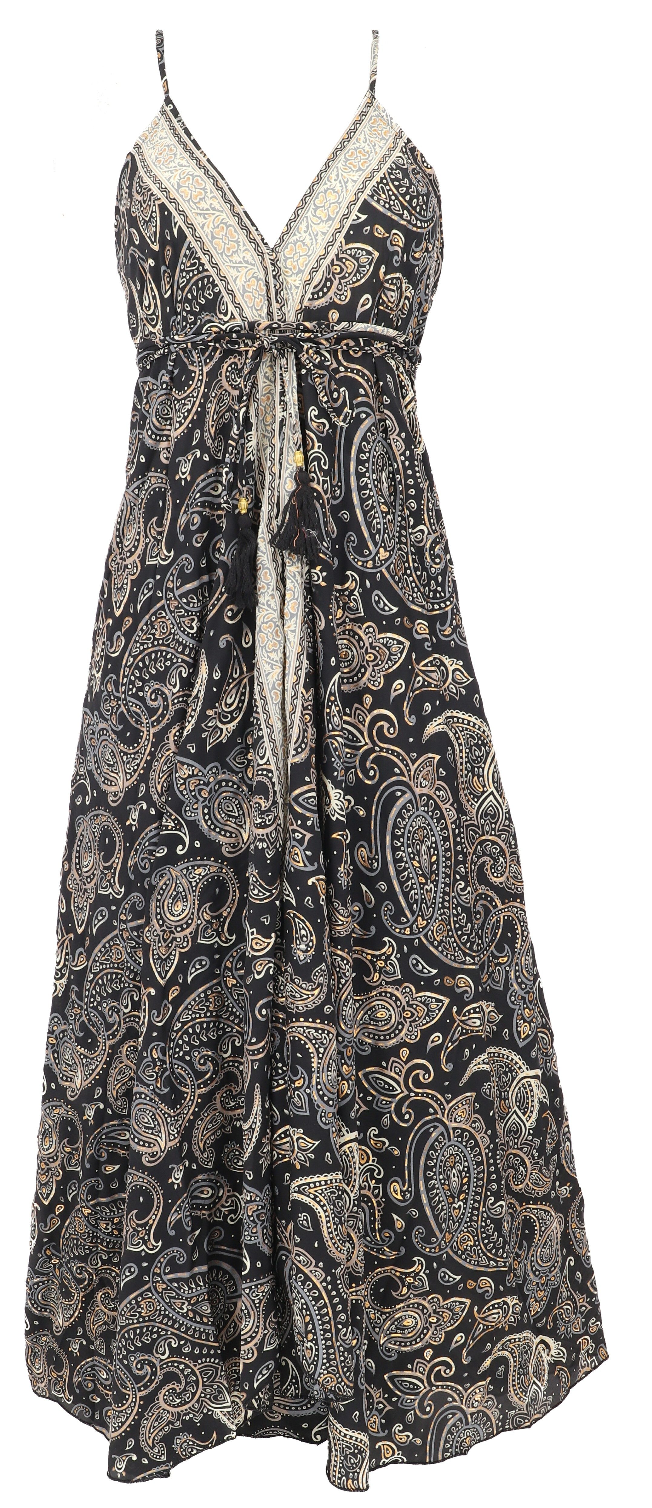 Guru-Shop Midikleid Boho Sommerkleid, Magic Dress, seidiges.. alternative Bekleidung