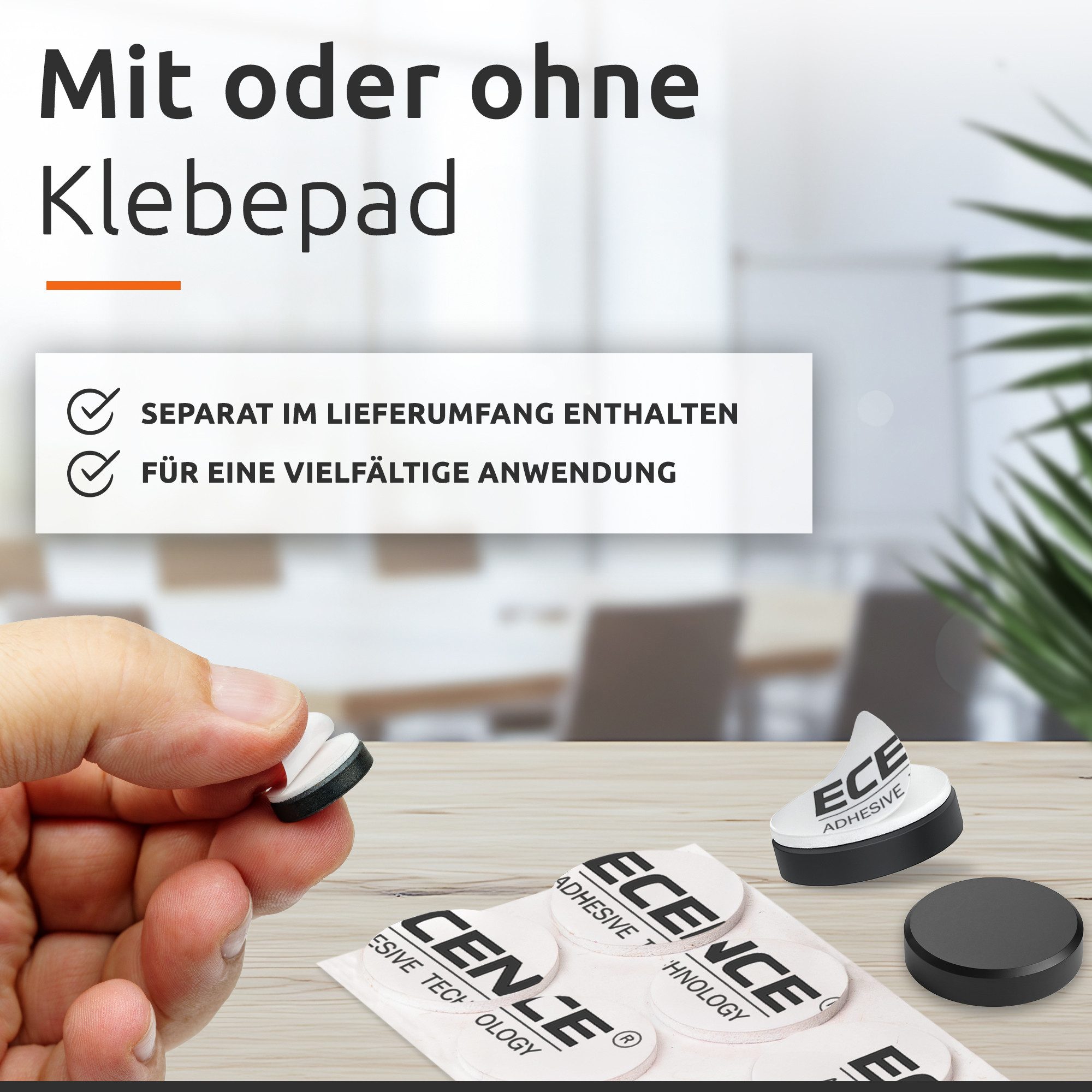 ECENCE Magnet Magnet für Magnettafel 60x Ferrit Magnet (60-St)