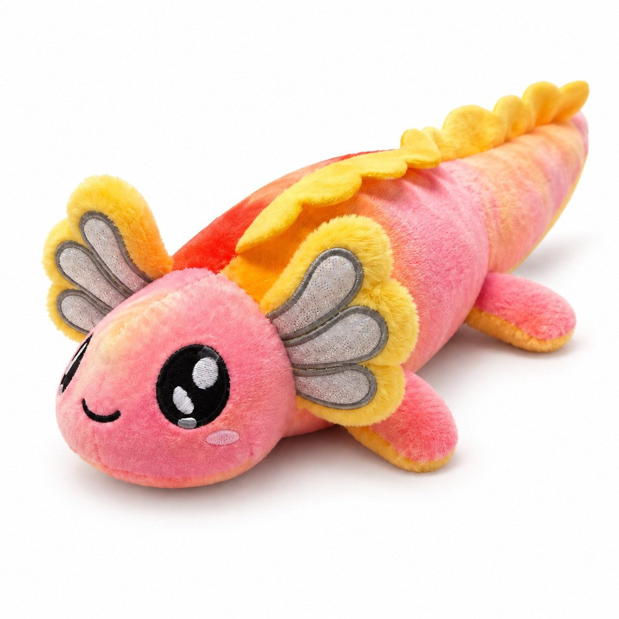 Jafri Toys Kuscheltier Axolotl Echse Molch Figur Plüsch XL 120 cm Püsch orange neu (Set, 1-St., Geschenk-Set), Weiches Plüsch Plüschtier Figur Wassertier Geschenke für Kinder