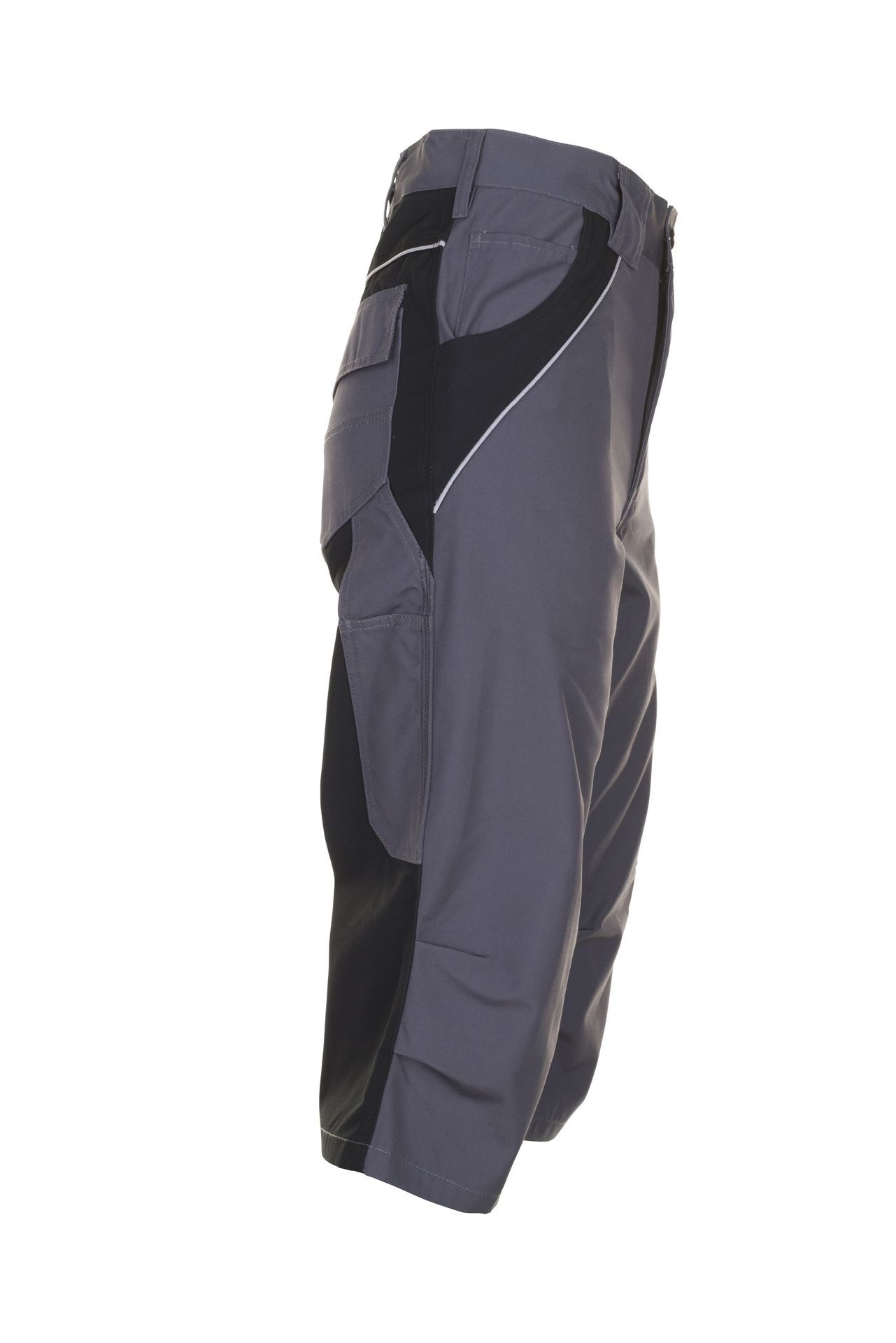 Planam Arbeitsshorts PLANAM Herren ¾-Hose PLALINE Canvas Schiefer/Schwarz