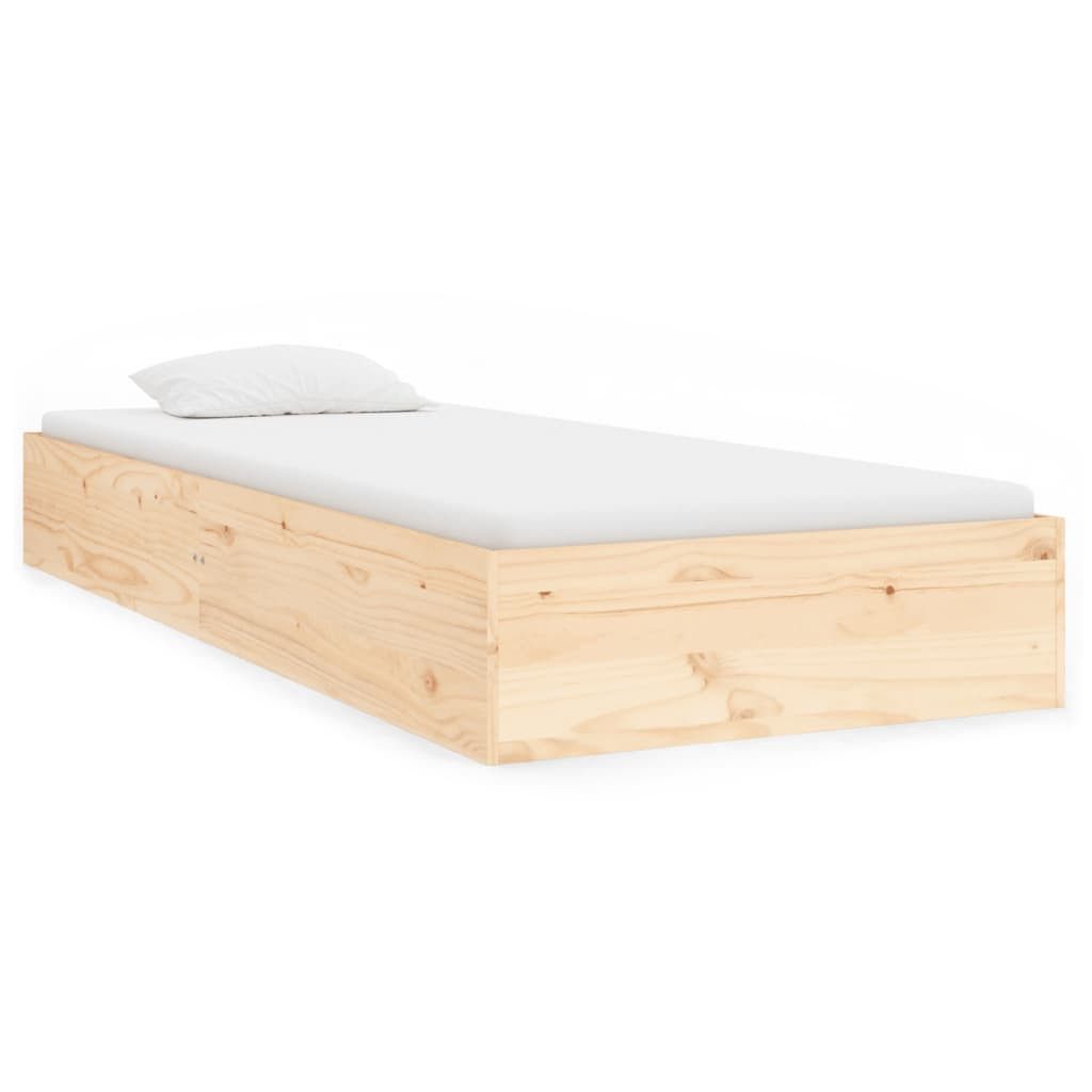 furnicato Bettgestell Einzelbett aus massivem Kiefernholz 193x92,5x23 cm na günstig online kaufen