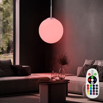 Globo LED Pendelleuchte, Leuchtmittel inklusive, Warmweiß, Farbwechsel, Hängelampe Pendellampe Wohnzimmerlampe dimmbar Fernbedienung RGB LED