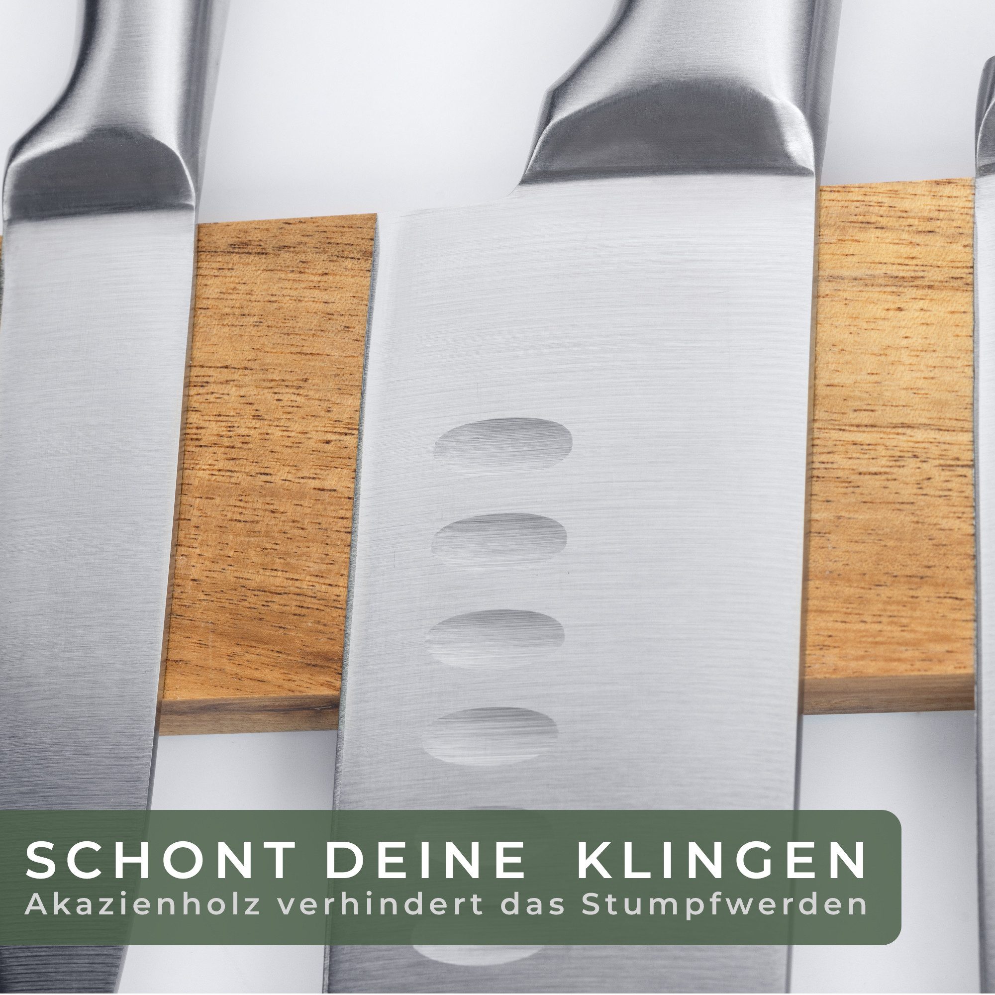Waldwerk Messerleiste Magnetleiste Messer (40x5cm) - magnetische Messerleiste, Messerhalter magnetisch, Messer Magnetleiste zum Kleben oder Schrauben – Bild 4 von 5