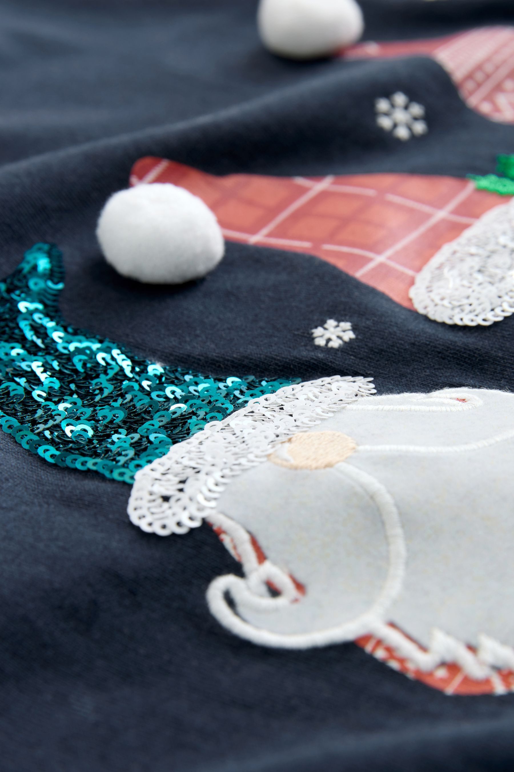 Next T-Shirt Langarmshirt mit Rundhals, Weihnachtswichtel (1-tlg)