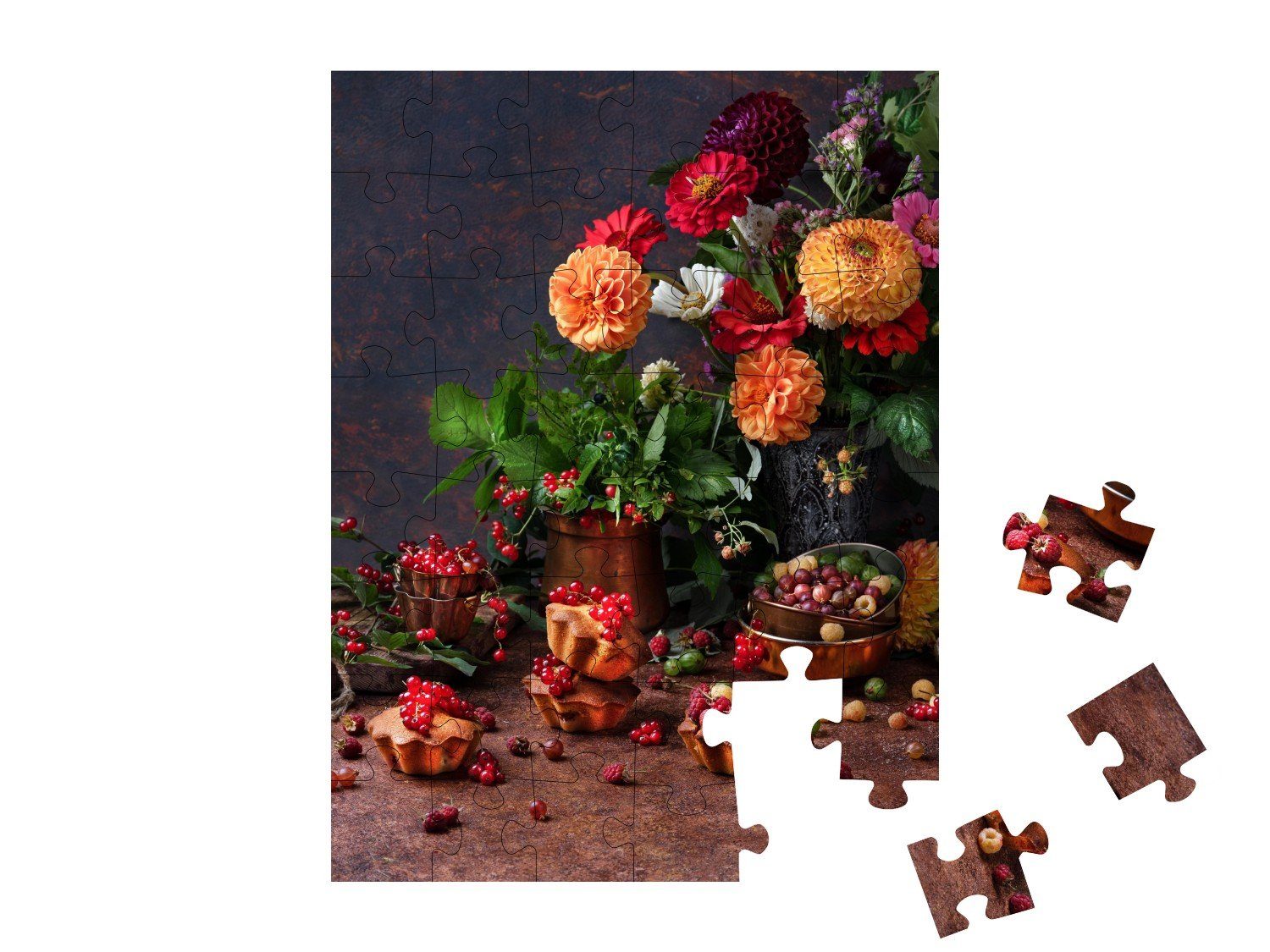 Herbst: 48 Blumen Saison, Flora, und der Puzzleteile, Puzzle puzzleYOU-Kollektionen Blumen Gebäck puzzleYOU