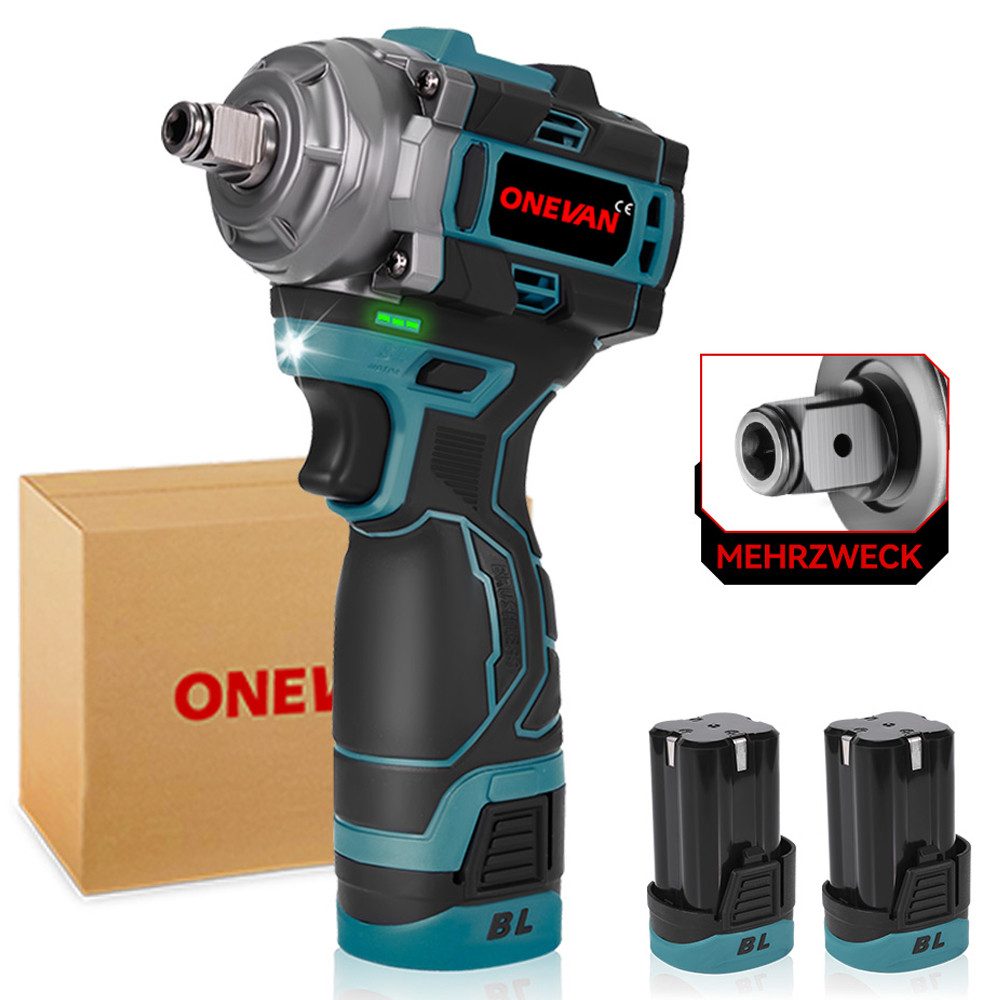ONEVAN Akku-Schlagschrauber 500N.m Elektro Brushless Motor 1/2 Zoll Elektri günstig online kaufen