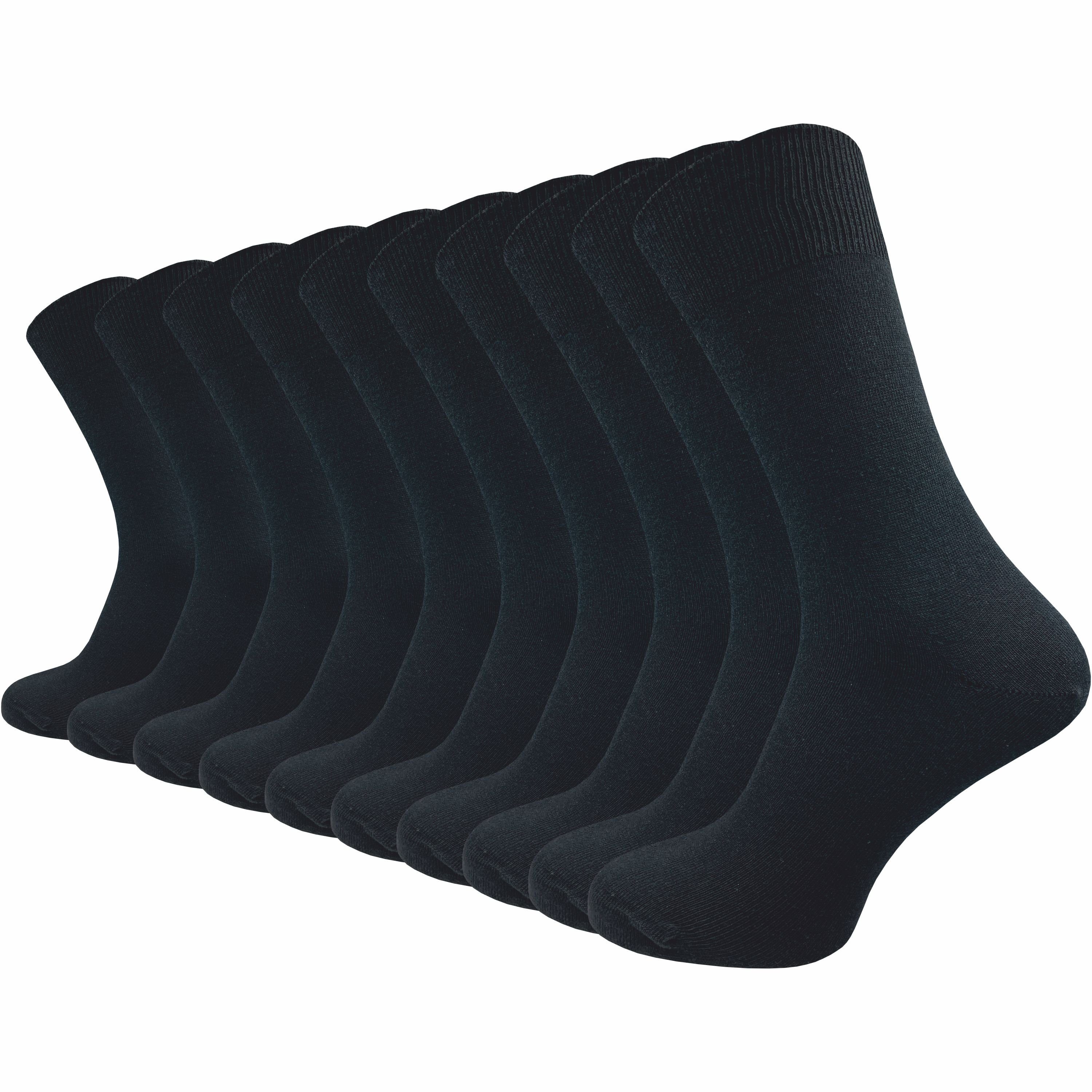 GAWILO Socken für Damen und Herren aus 100% Baumwolle ohne Naht (10 Paar) mit venenfreundlichem Komfortbund