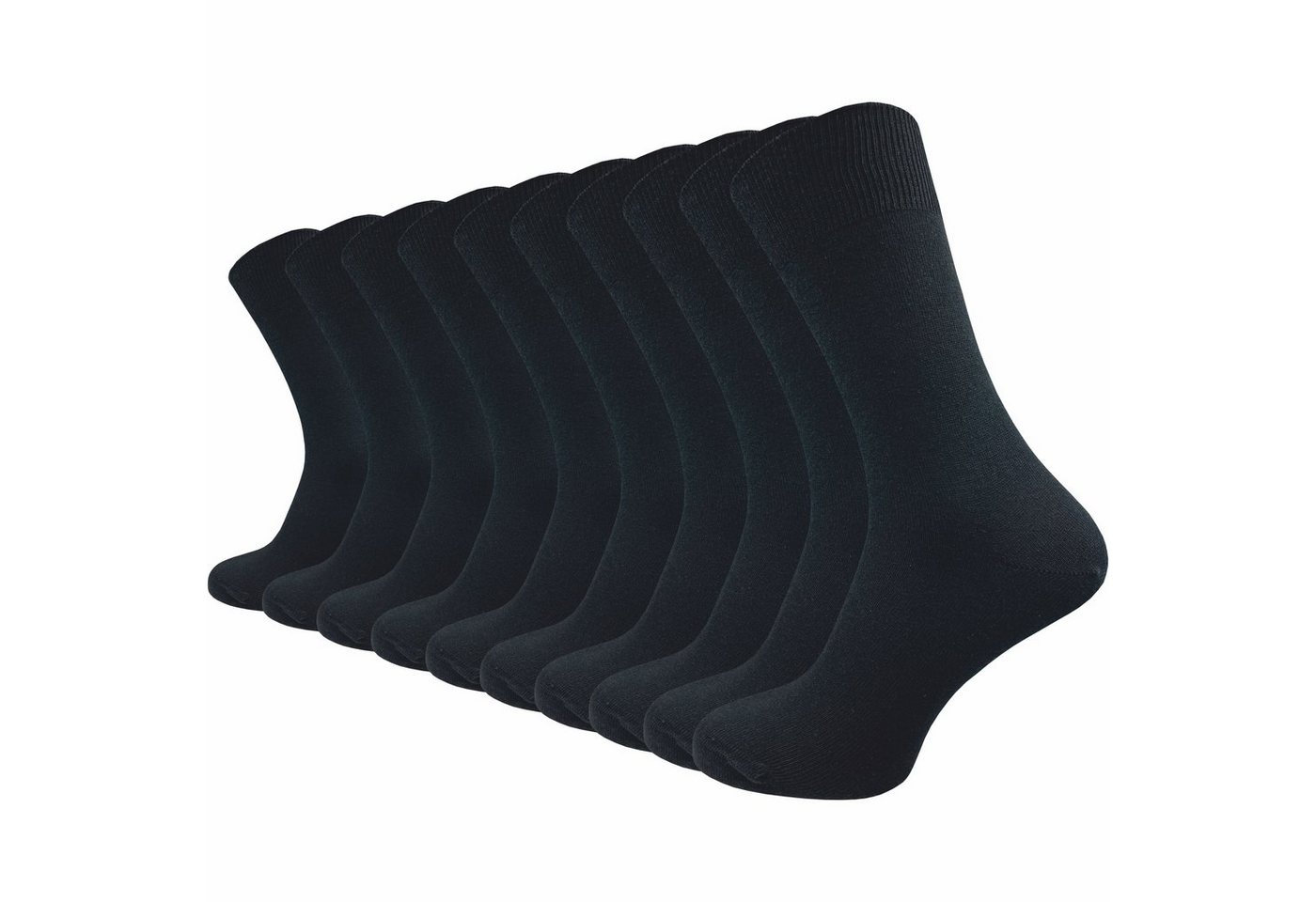 GAWILO Socken für Damen und Herren aus 100% Baumwolle ohne Naht (10 Paar) mit venenfreundlichem Komfortbund