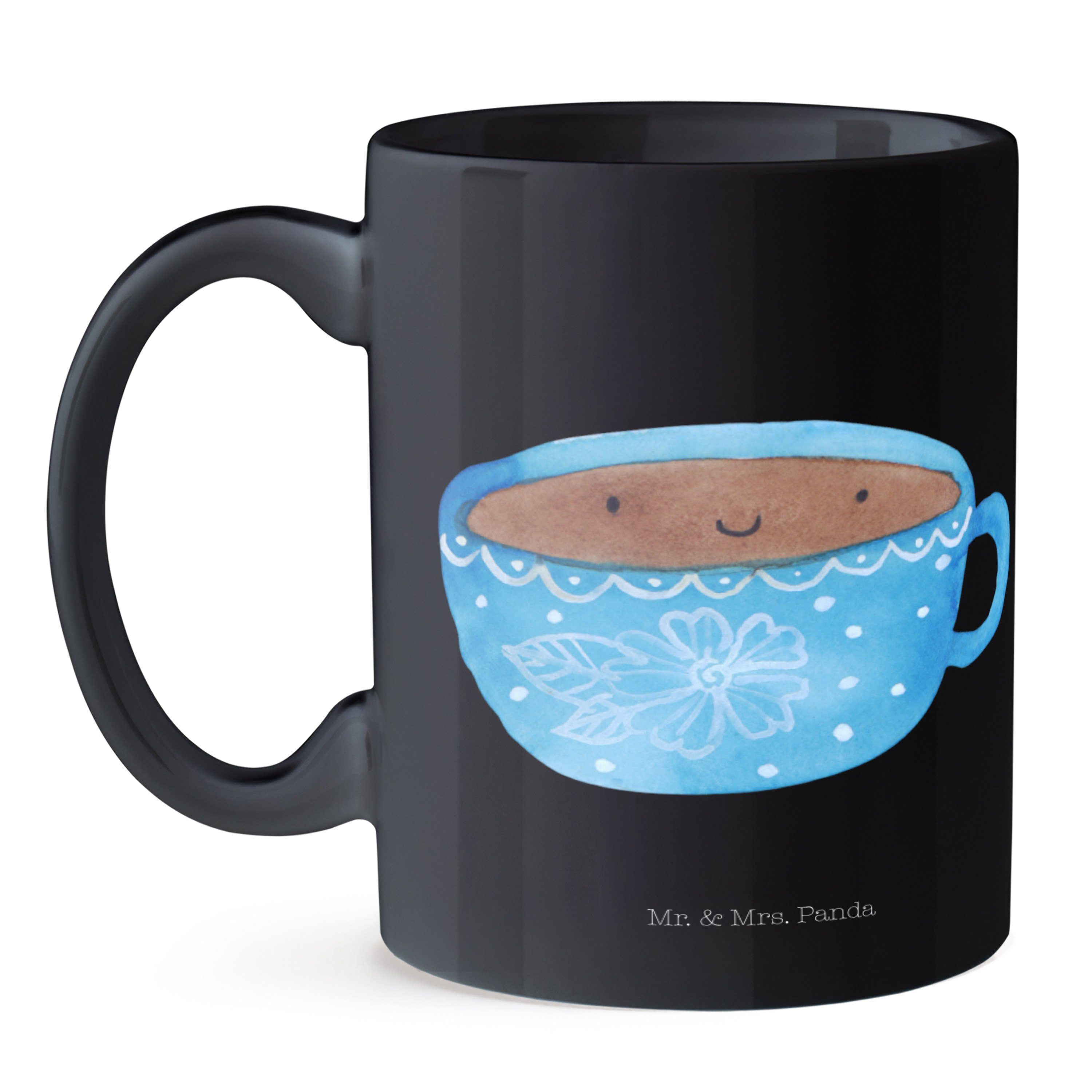 Kaffee - Schwarz Tasse Teetasse, Geschenk, Mr. Keramik Tasse - Schwarz lu, Becher, Mrs. & Tasse Panda Motive,