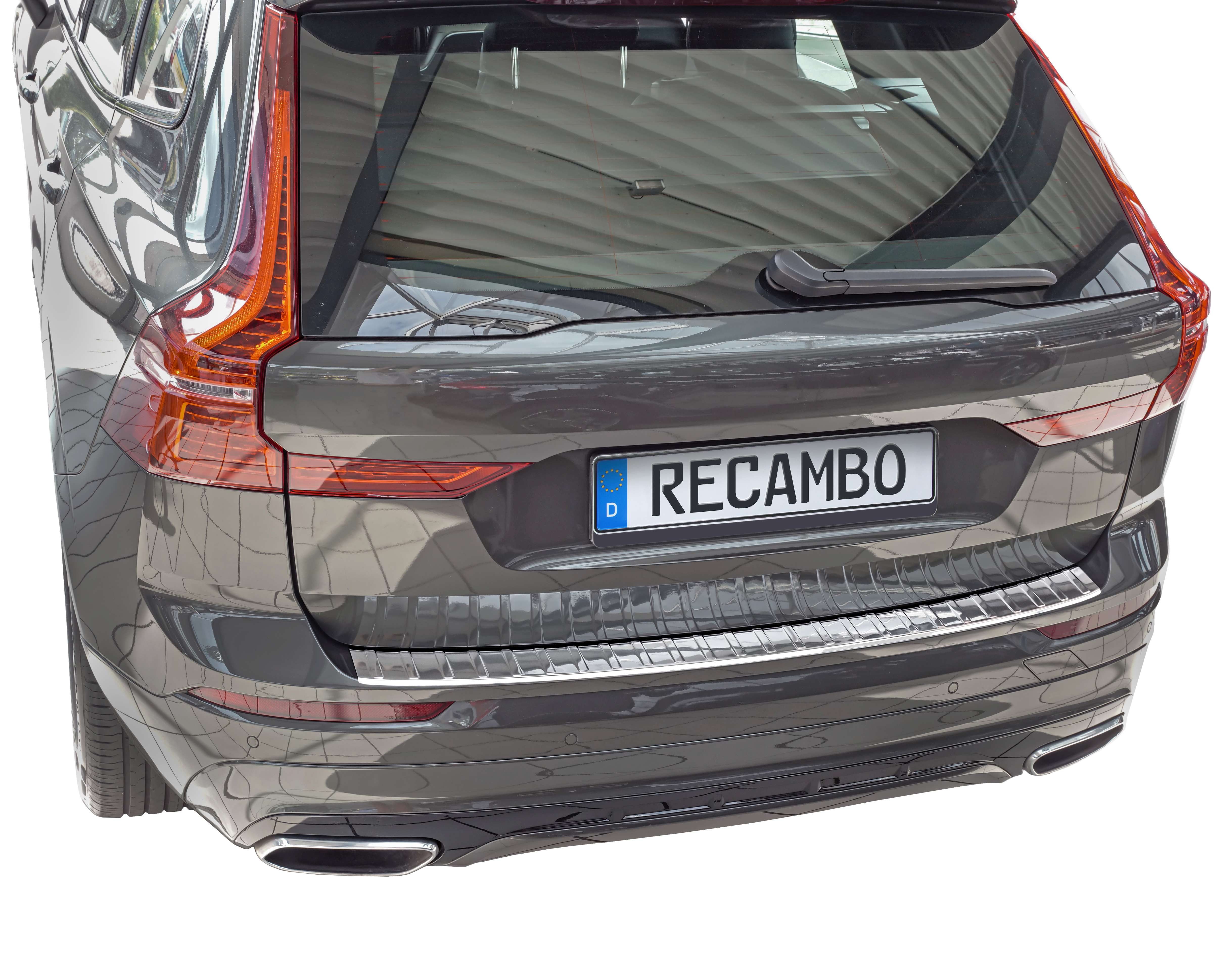 RECAMBO Ladekantenschutz für Volvo XC60 II, BJ ab 2017> Stoßstangenschutz, V2A rostfrei, Exklusive Optik, praktischer Schutz & perfekte Passform – Bild 2 von 5