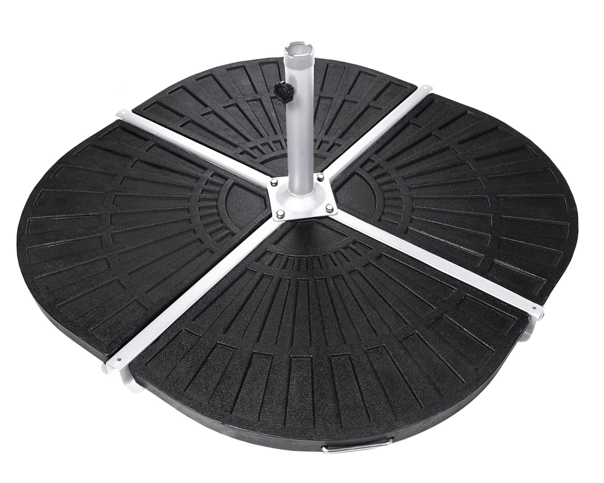 ONDIS24 Schirmständer für Sonnenschirme 35 bis 43 mm inklusive 4 Platten je 12 kg