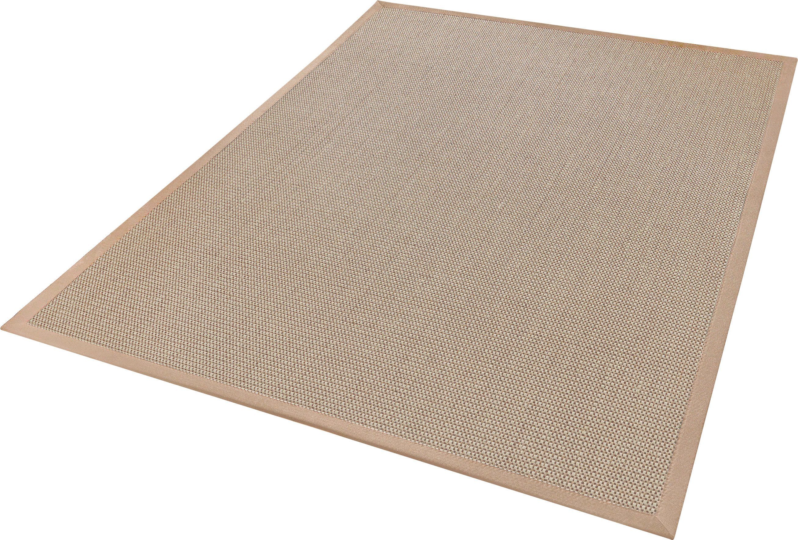 Dekowe Sisalteppich Brasil, rechteckig, Höhe: 6 mm, Flachgewebe, Obermaterial: 100% Sisal, mit Bordüre, Wohnzimmer