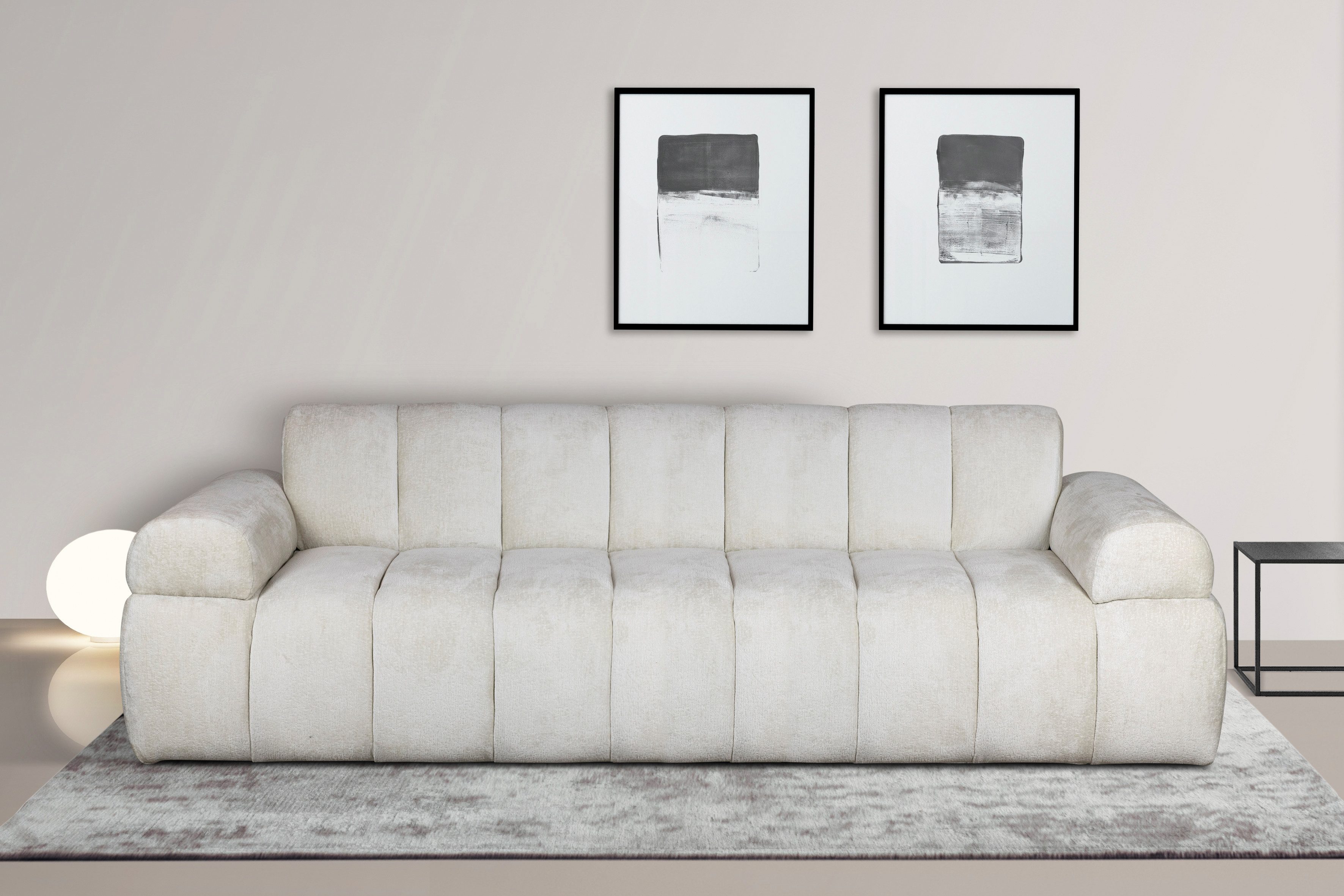 Home affaire 3-Sitzer LYOTH, moderne Steppung, Armlehnen in Kissenoptik, B/T/H: 220/93/71 vm