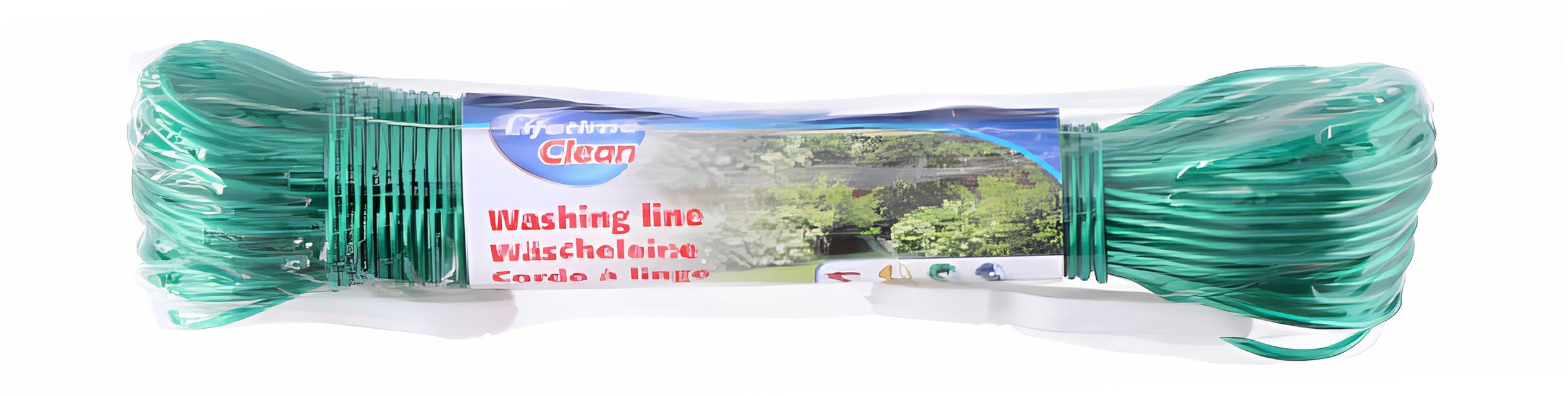 Lifetime Wand-Wäscheleine WÄSCHELEINE 20m rutschfest Ø1,5mm mit 2X Haken Stahleinlage 54 (Grün), Camping Wäsche Leine