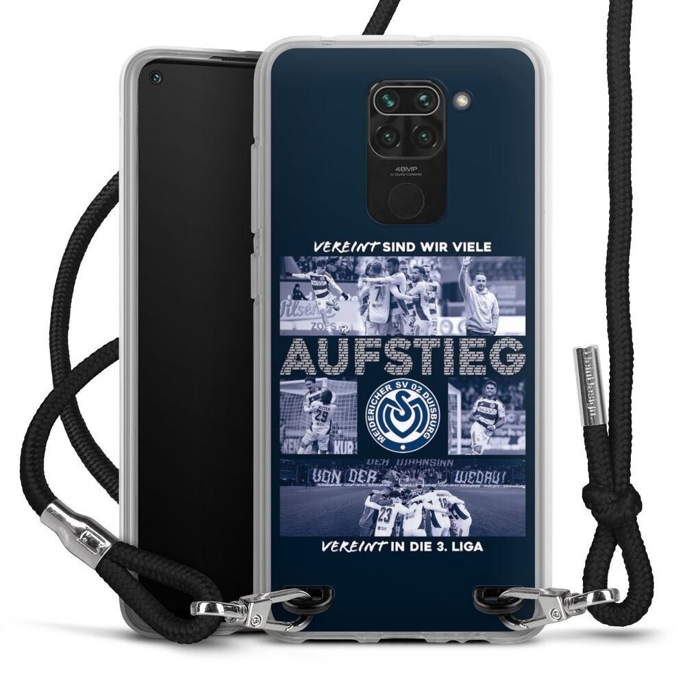 DeinDesign Handyhülle MSV Duisburg Aufstieg Offizielles Lizenzprodukt, Xiaomi Redmi Note 9 Handykette Hülle mit Band Case zum Umhängen