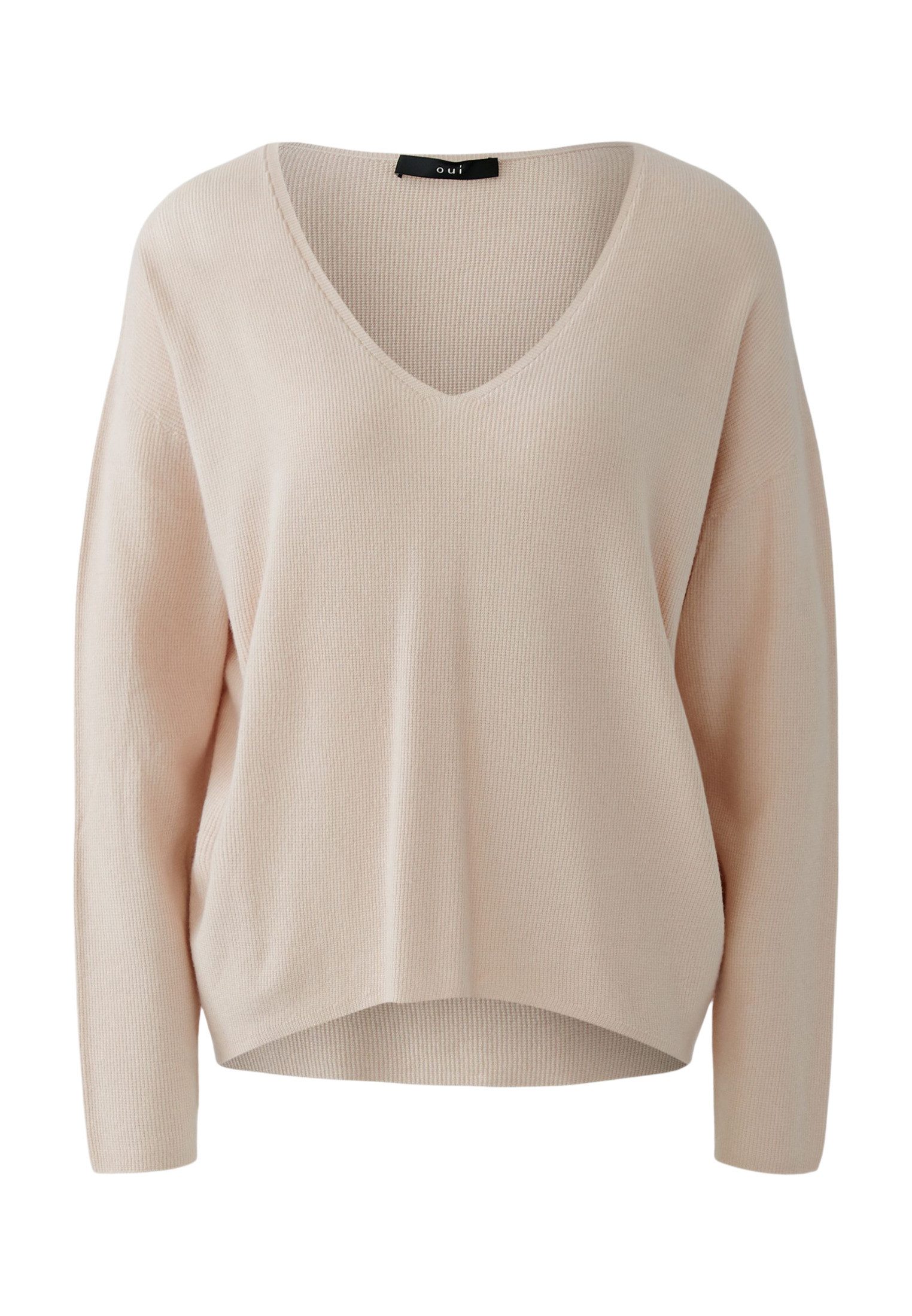 Oui V-Ausschnitt-Pullover FREYJA Pullover Viskosemischung günstig online kaufen