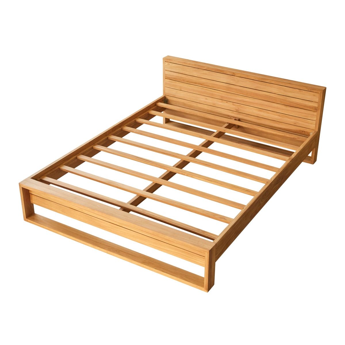 Tikamoon Massivholzbett Bett aus Teak massiv 160x200cm 2 Personen exotisch Schlafzimmer Neu Ti (1-tlg)