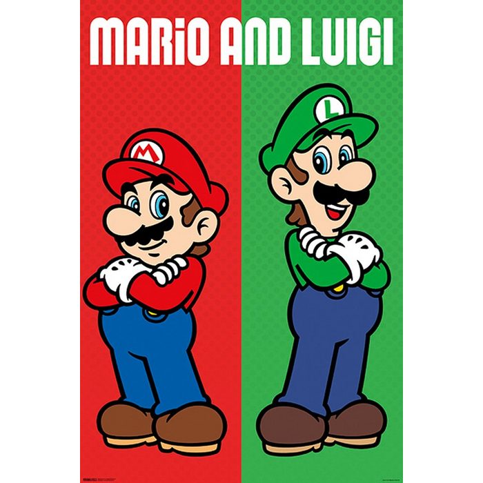 PYRAMID Poster Super Mario Poster Mario & Luigi 61 x 91 5 cm