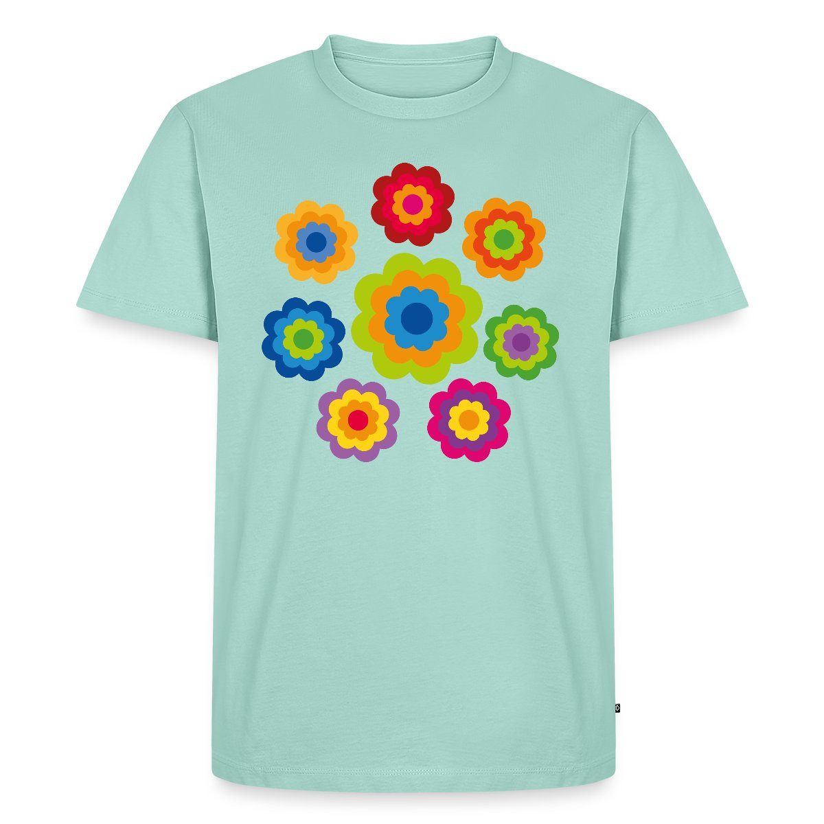 Spreadshirt T-Shirt 70er Jahre Hippie Flower günstig online kaufen