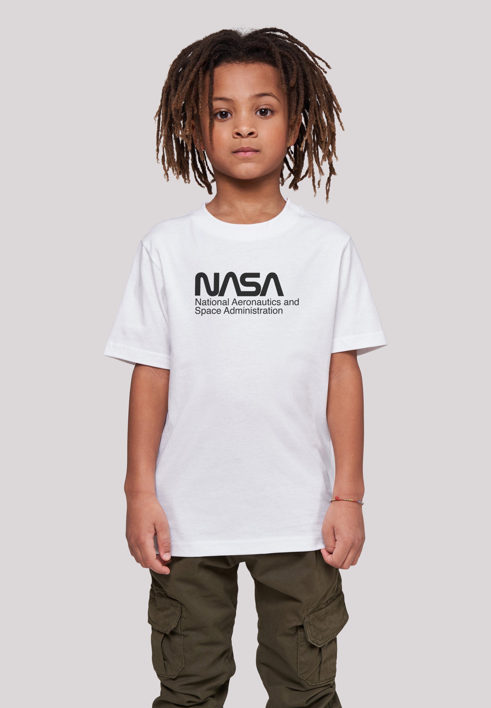 Größe T-Shirt One 146/152 146cm Logo Model trägt Tone ist und Print, groß NASA Unser F4NT4STIC