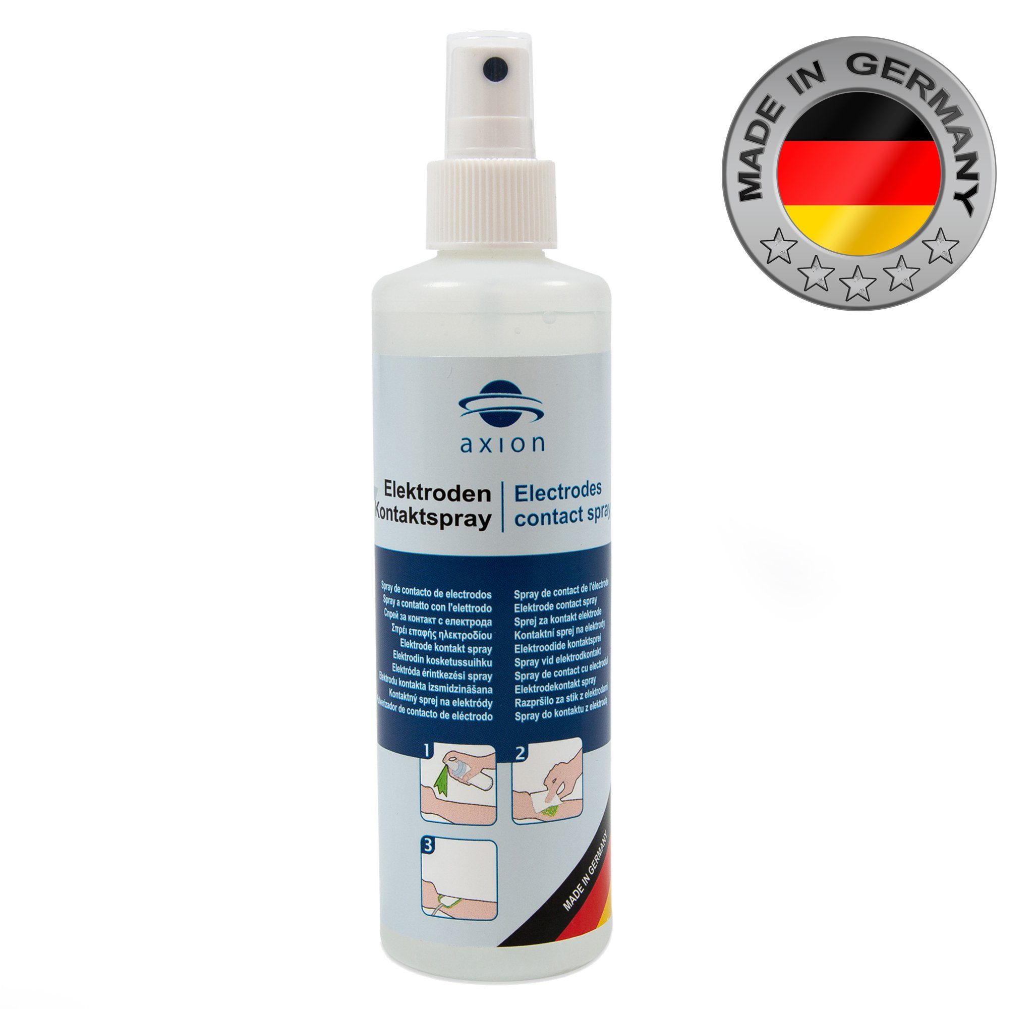Axion Elektrodenpads Reinigungs- & Kontaktsspray für TENS und EMS Elektroden, 1 St.,zur Verlängerung der Lebensdauer bei Anwendung mit TENS EMS Geräte