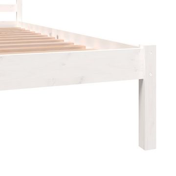möbelando Bett Hottendorf (L/B/H: 195x140x69 cm), aus Kiefer-Massivholz in Weiß