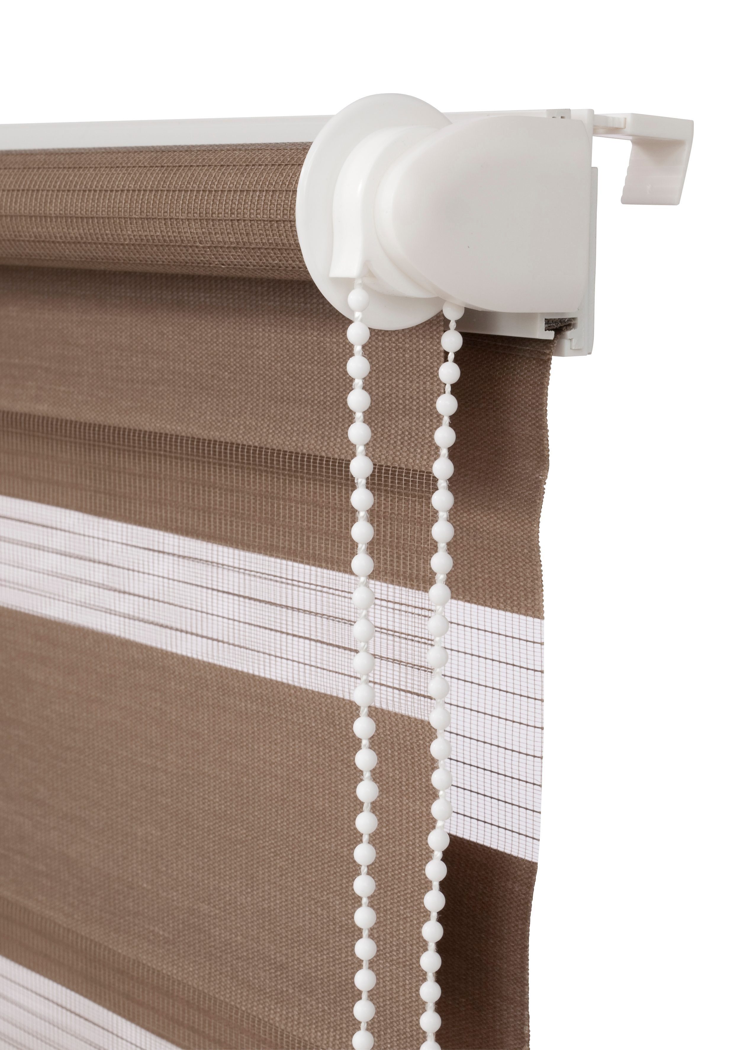 Doppelrollo Ancona, K-HOME, Lichtschutz, ohne Bohren, Klemmfix, im Fixmaß