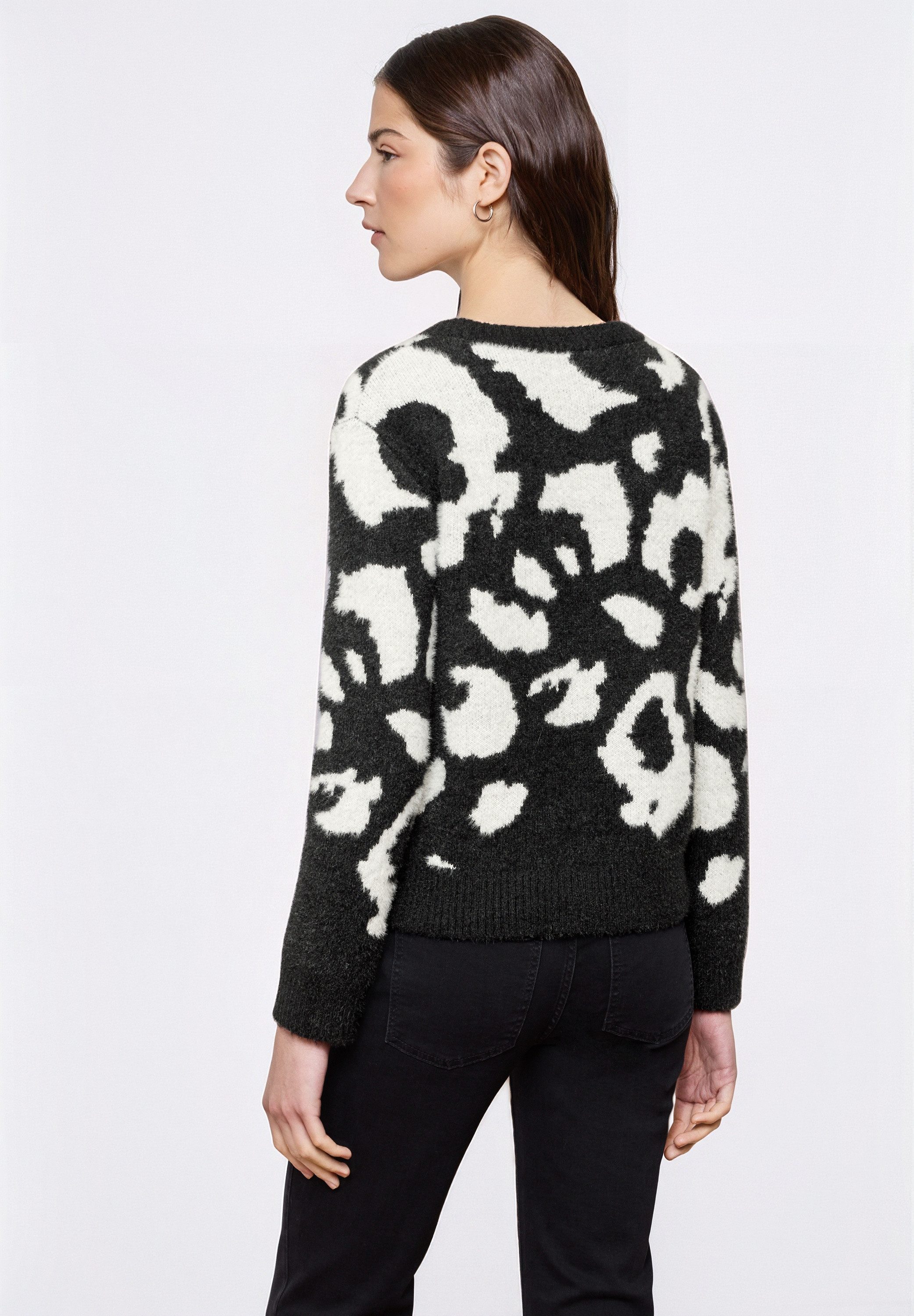 STREET ONE STUDIO Rundhalspullover mit grafischem Muster günstig online kaufen