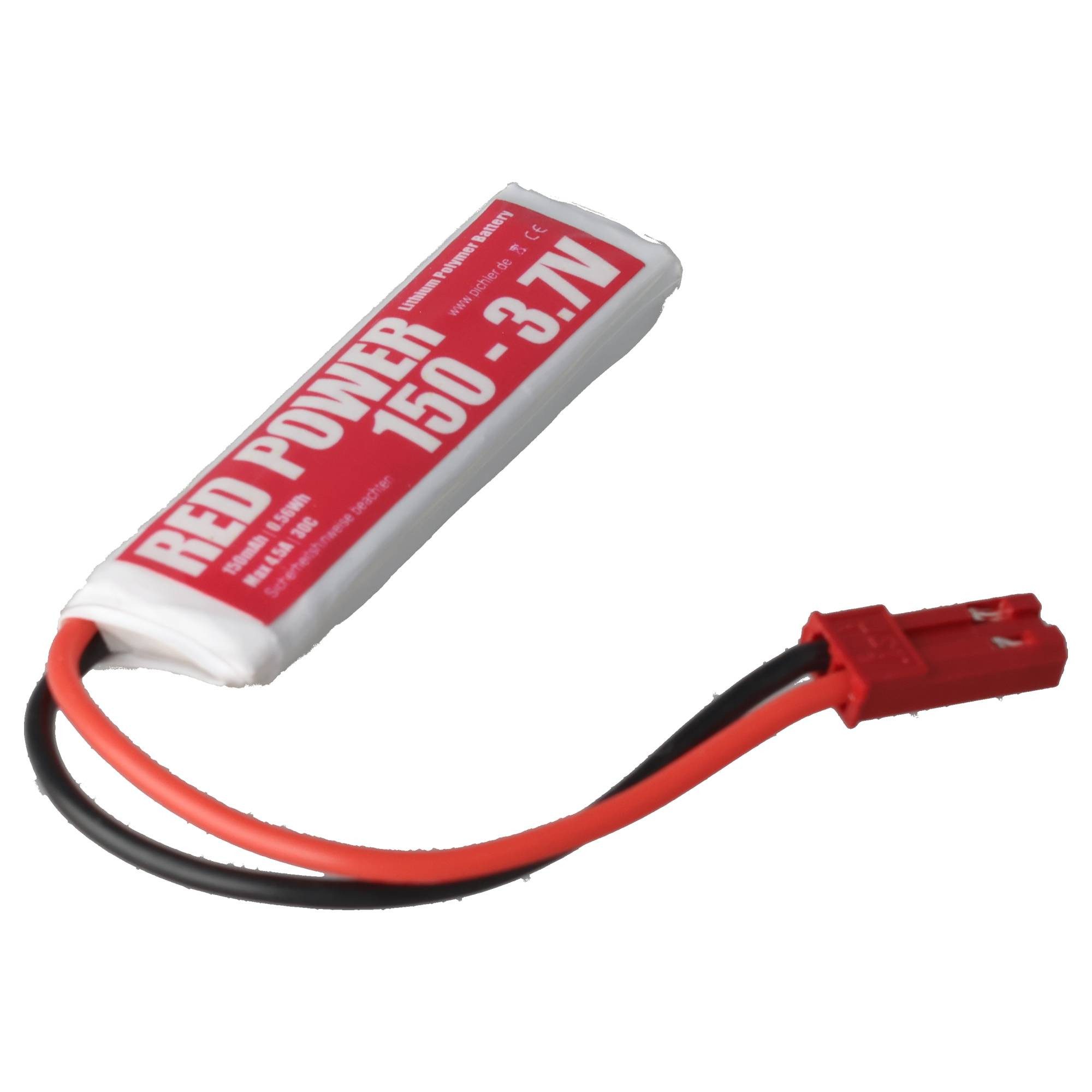 PICHLER RED POWER LiPo Akku 150 mAh – 3,7 V 1S mit JST Stecker Akku 150 mAh (3,7 V)
