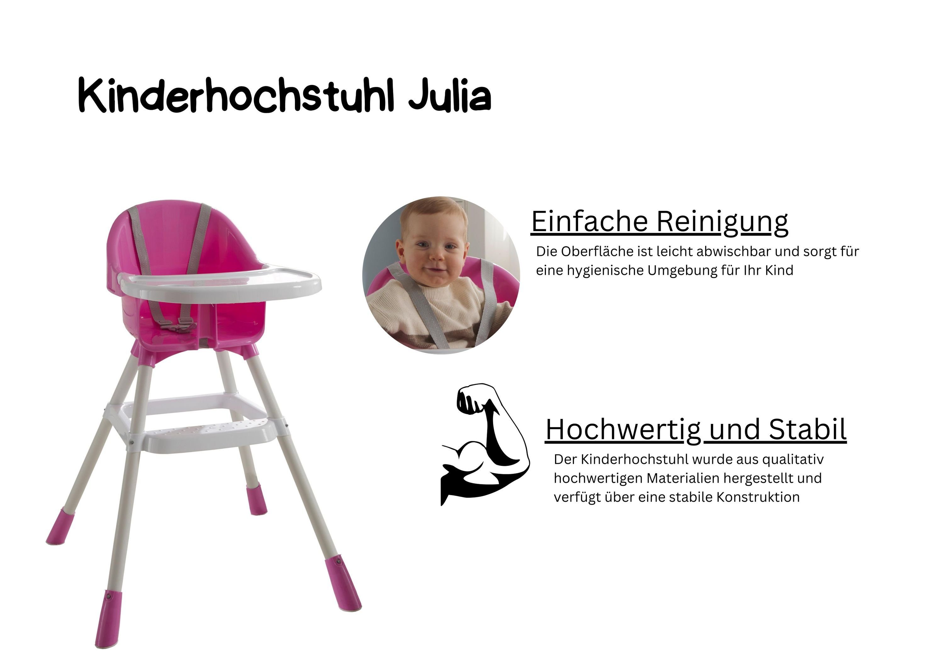(Kein Sitzkomfort Set), Julia Großer Abwischbare Oberfläche, Aileenstore Tisch, Rausfallschutz, Hochstuhl
