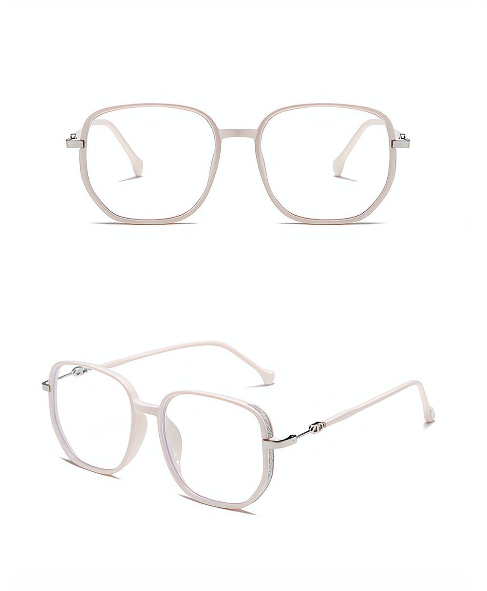 PACIEA Lesebrille Damen Blaulichtfilter Glitzerrand Oversized Anti-Müdigkeit