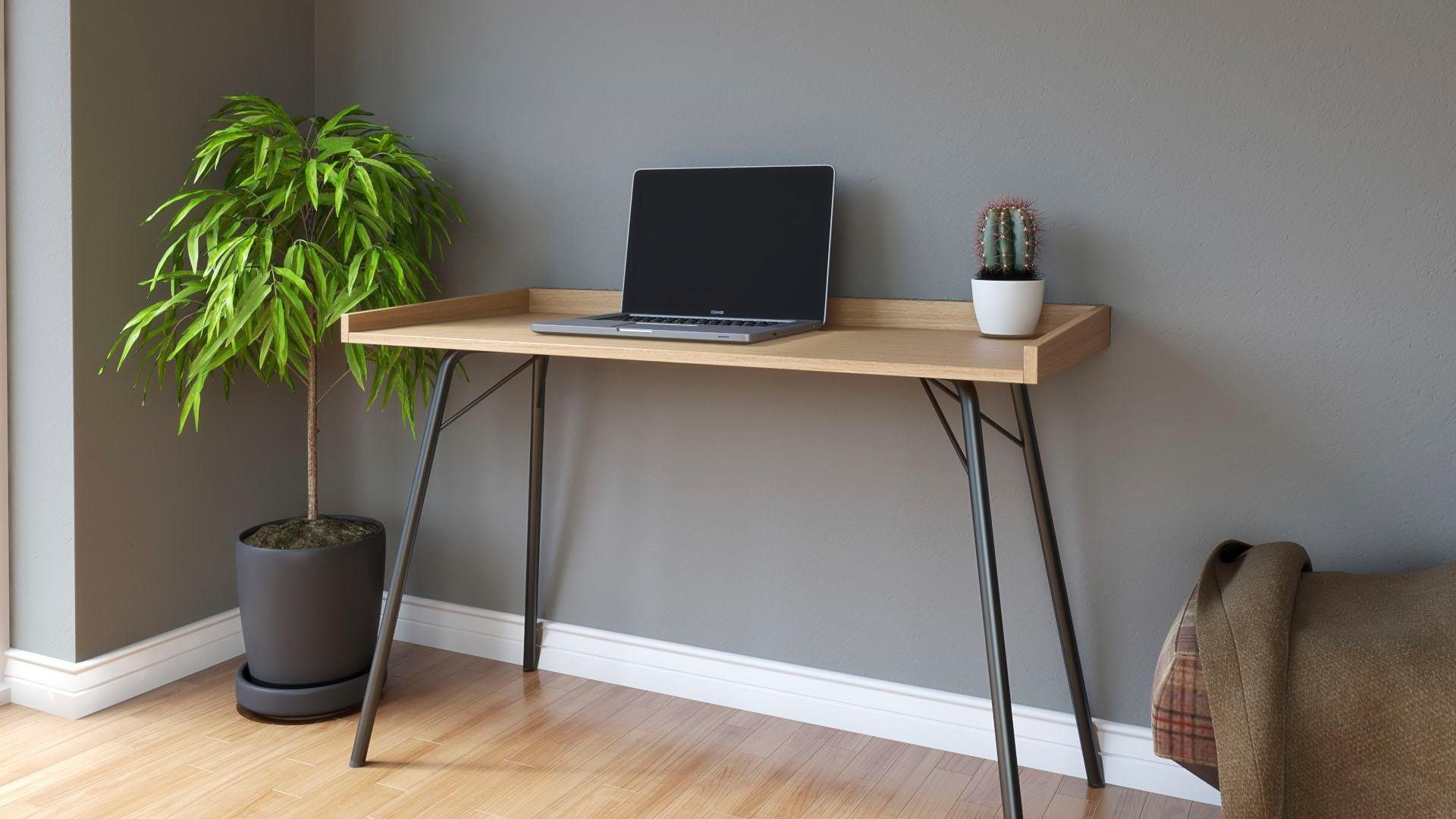 Woodman Schreibtisch Rayburn, Computertisch, Home Office (Made in Europe), im schlichten skandinavischen Design, FSC®-zertifiziert