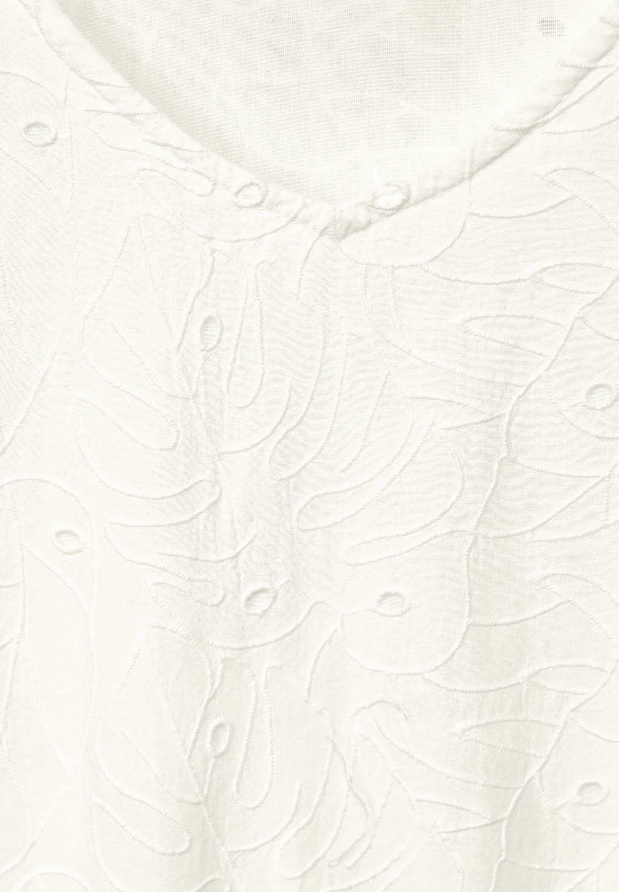 (1-tlg) Volants White in Nicht Cecil Vorhanden Vanilla Cecil Kleid Stickerei mit Maxikleid