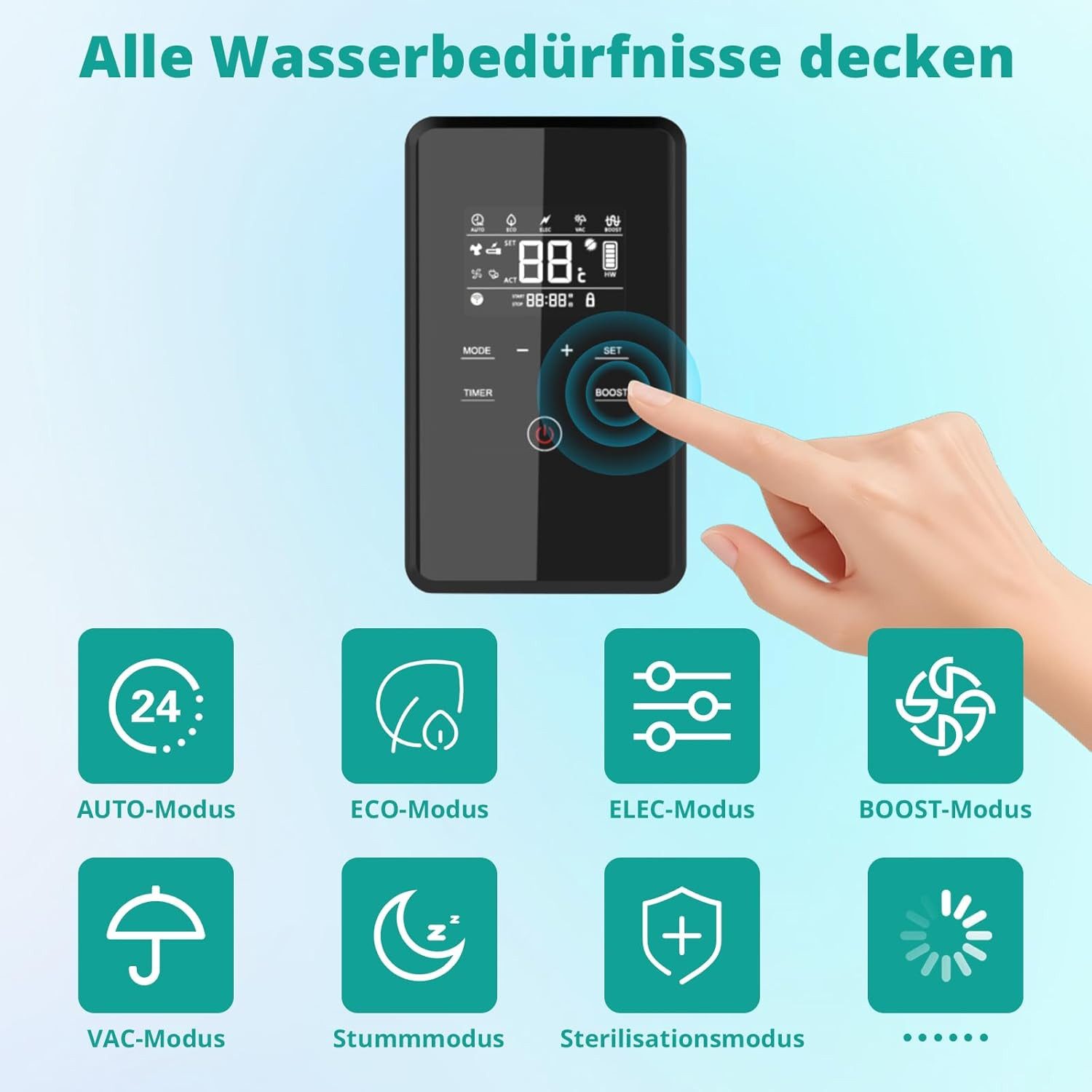 kwikot Luft-Wasser-Wärmepumpe HP200M7-F9 (Vertikale Wärmepumpen, Verwendung des Kältemittels R290), Unterstützt WLAN-Konnektivität