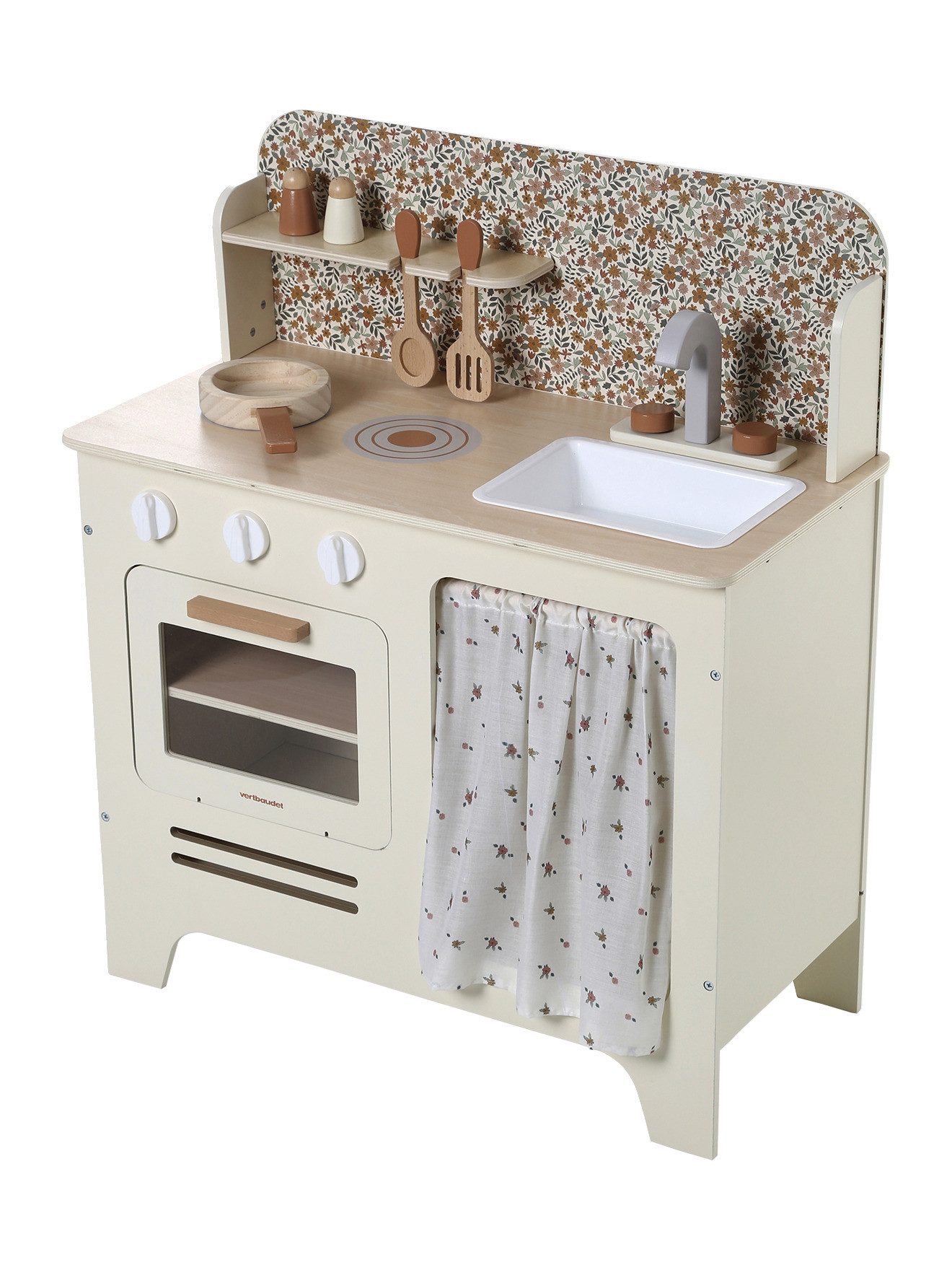 vertbaudet Spielküche Kinder Spielküche mit Zubehör, Holz FSC® Holz, Holz FSC®