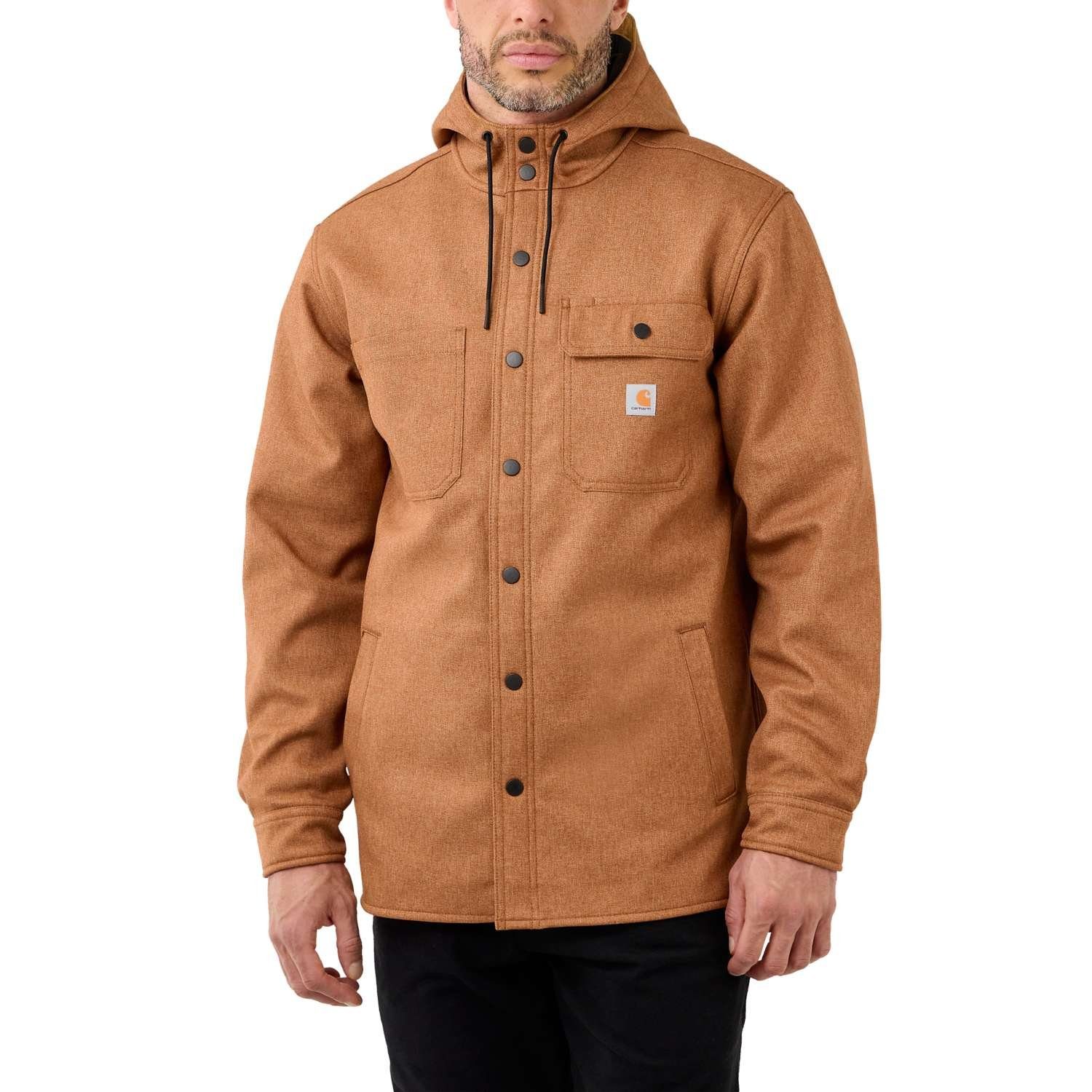 oiled walnut (1-St) Rain Carhartt Hemdjacke Shirt Jac Wind Bonded heather &