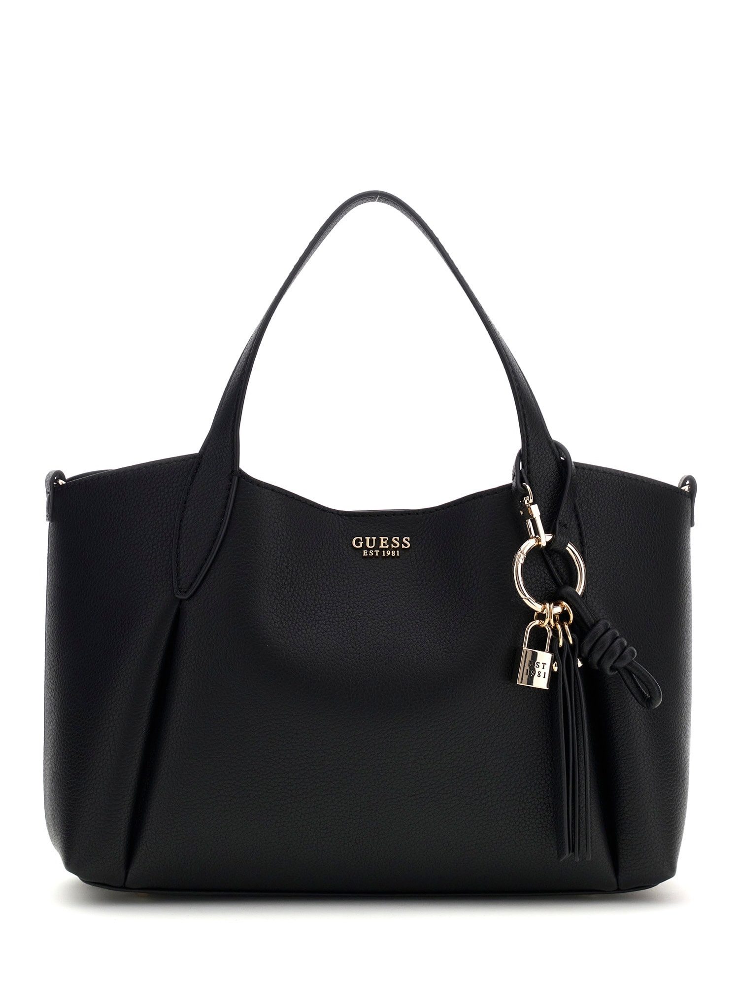 Guess Schultertasche HWBG9735060 MELODY 2 IN 1 SATCHEL Woman (Stück, 1-tlg., 1), Logoschriftzug